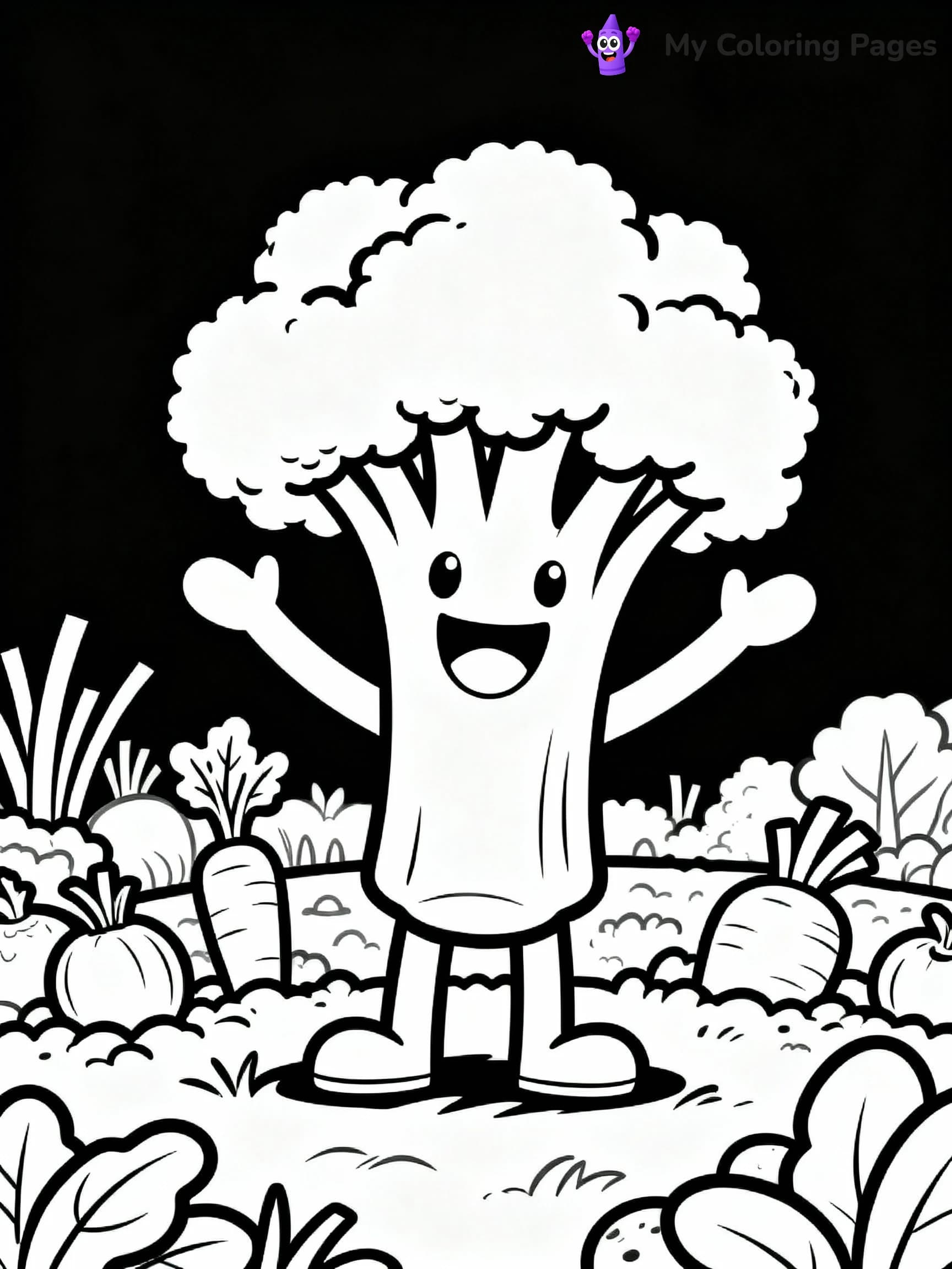 Vegetable Coloring Pages - 2