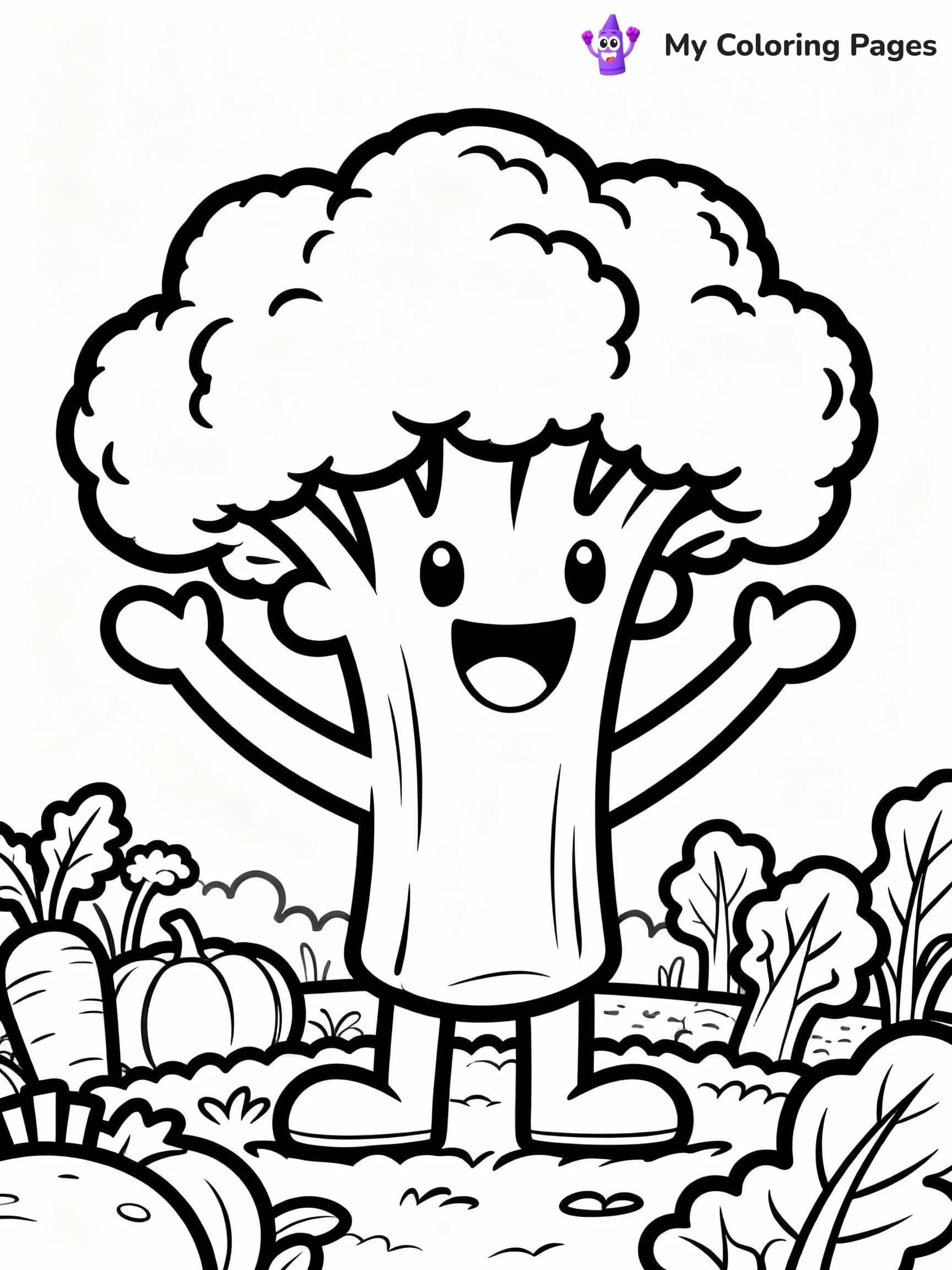 Vegetable Coloring Pages - 1