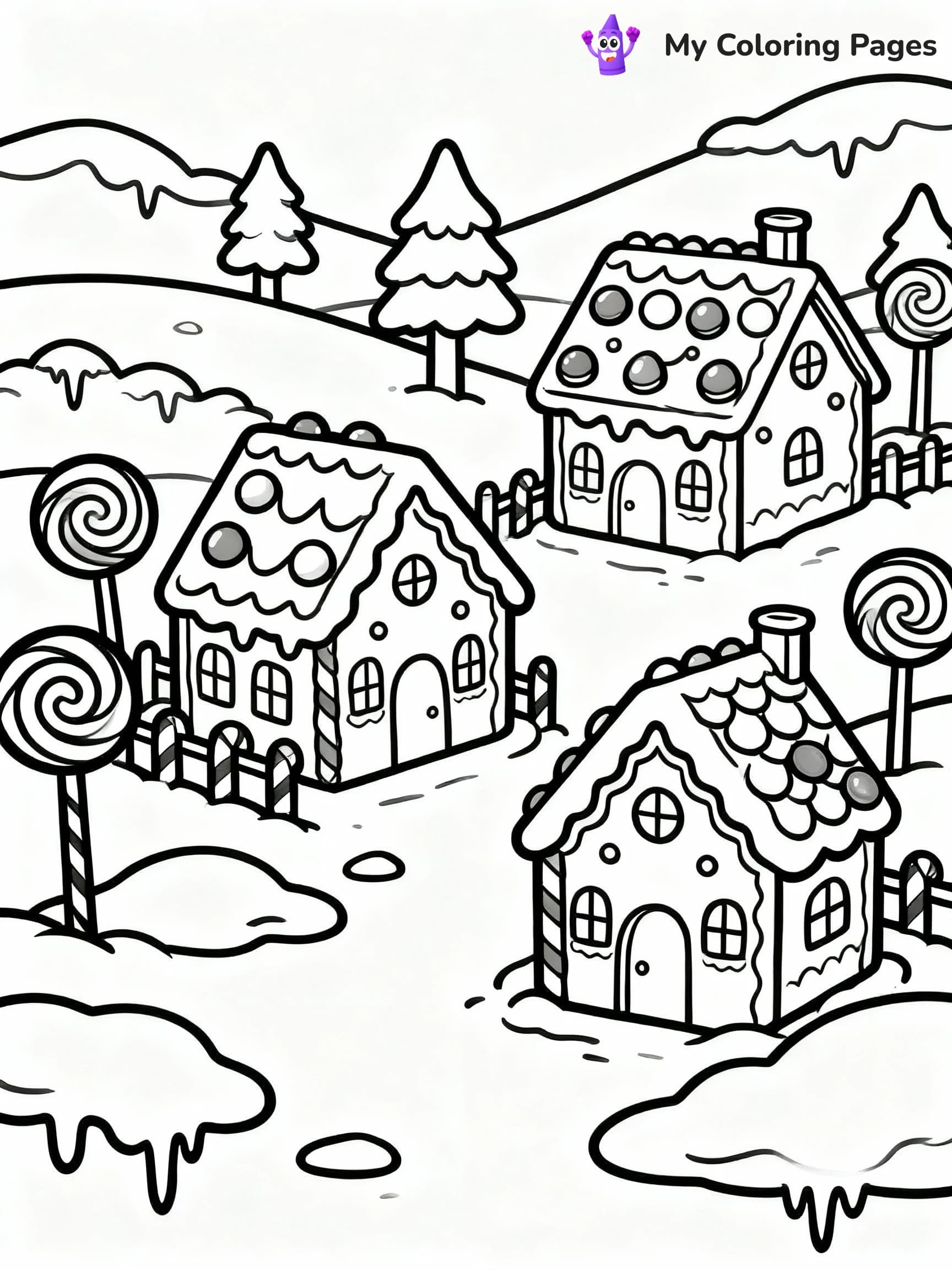 Gingerbread Coloring Pages - 2