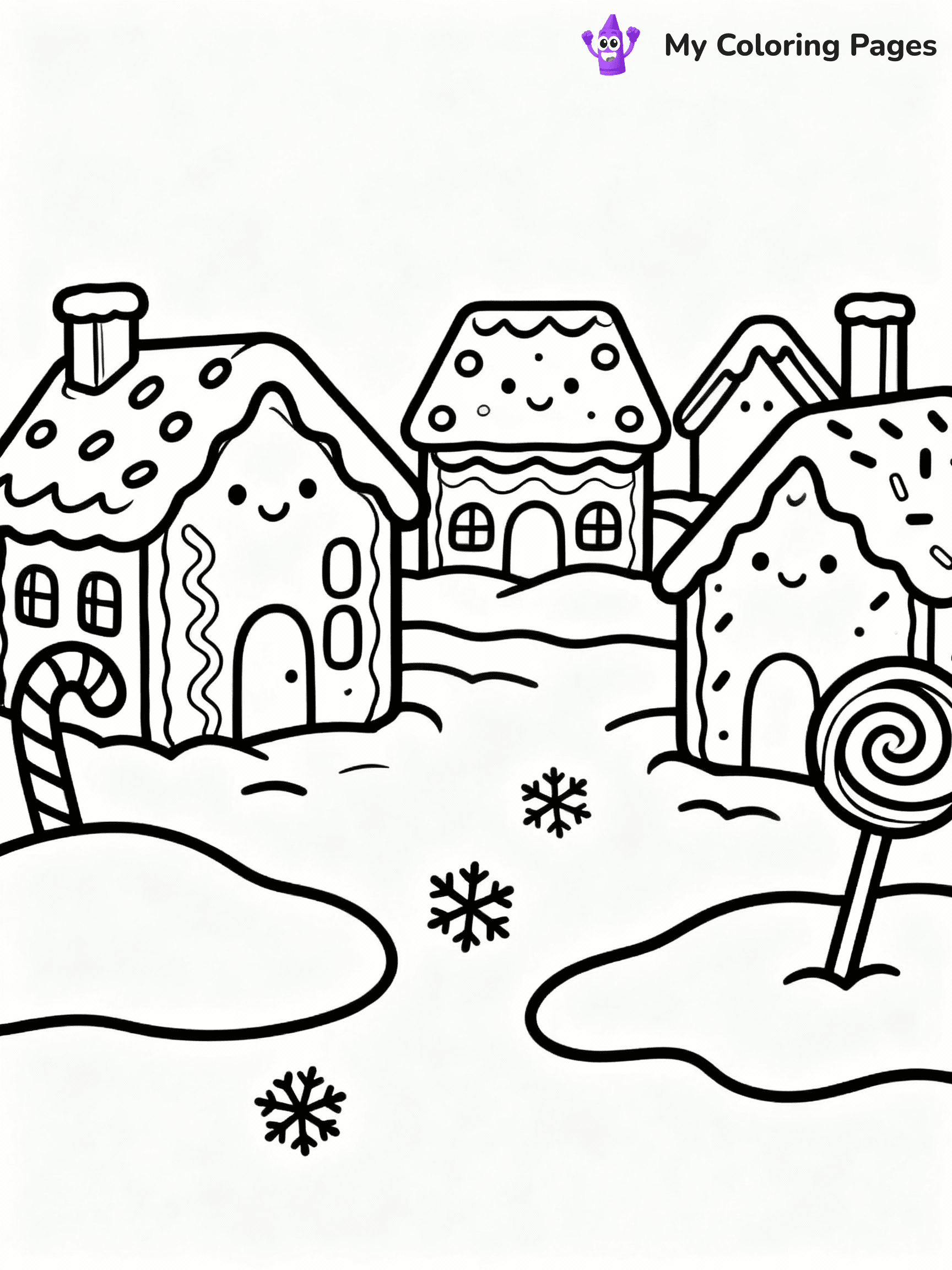 Gingerbread Coloring Pages - 1