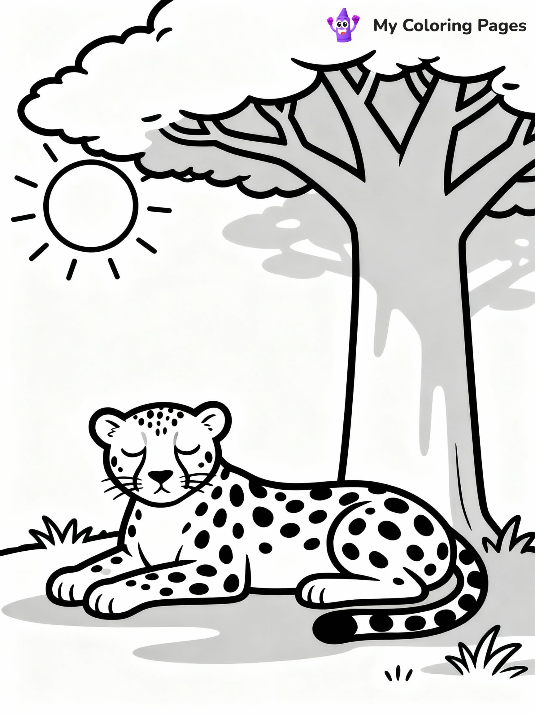Cheetah Coloring Pages - 4