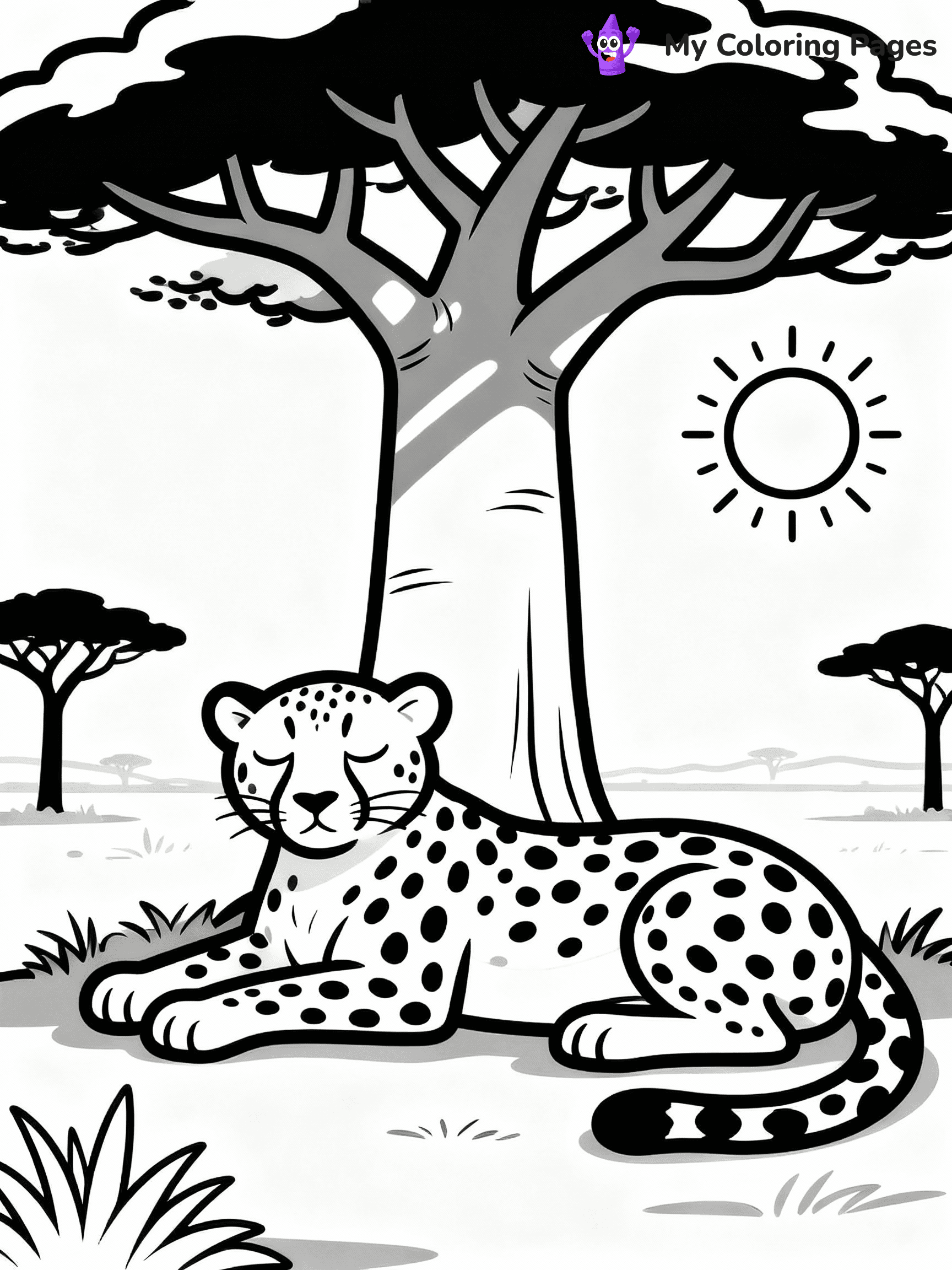 Cheetah Coloring Pages - 3