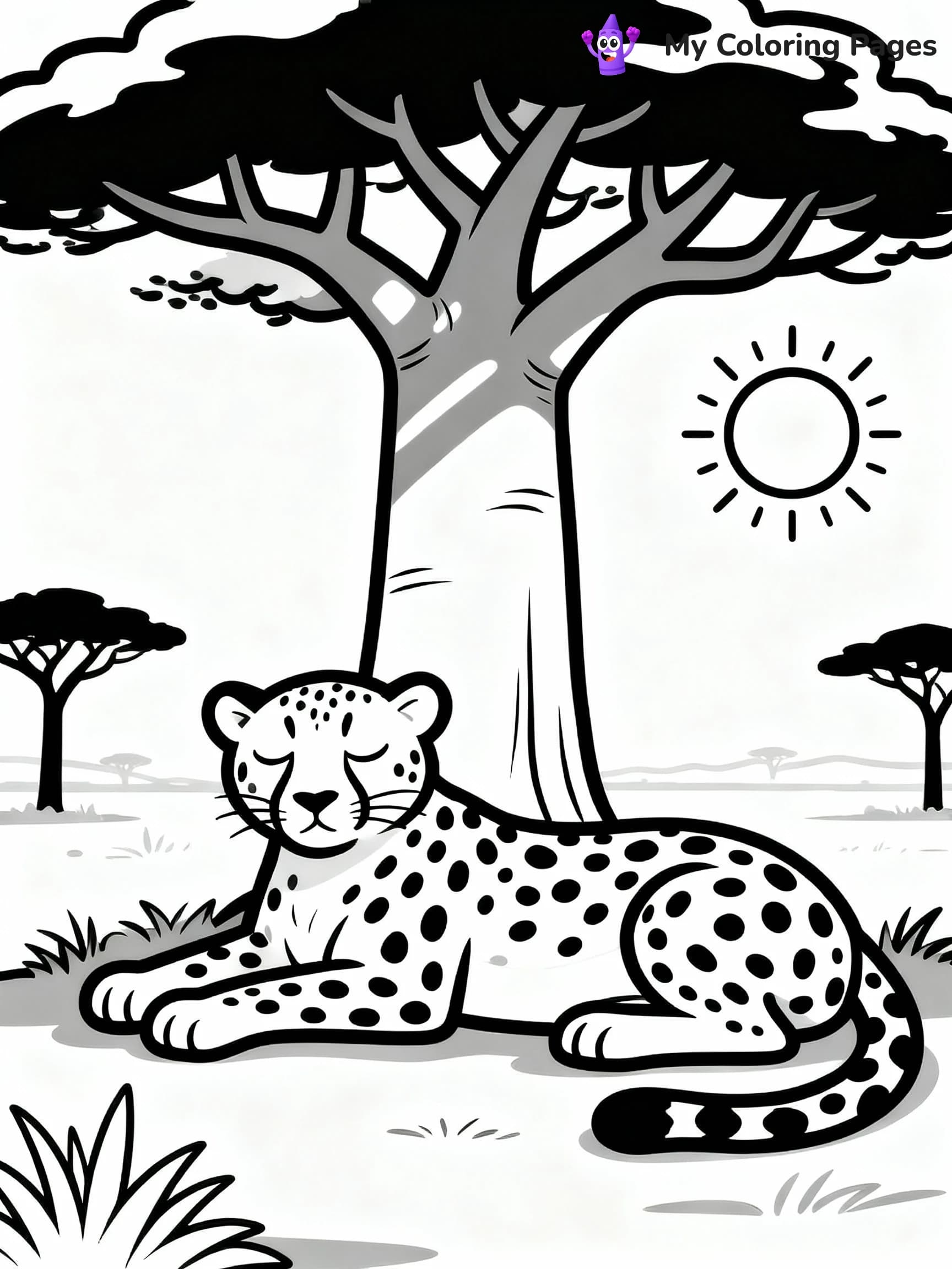Cheetah Coloring Pages - 3