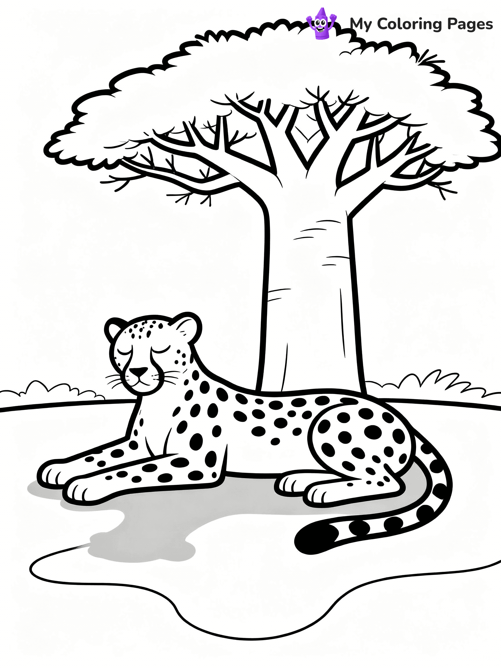 Cheetah Coloring Pages - 2