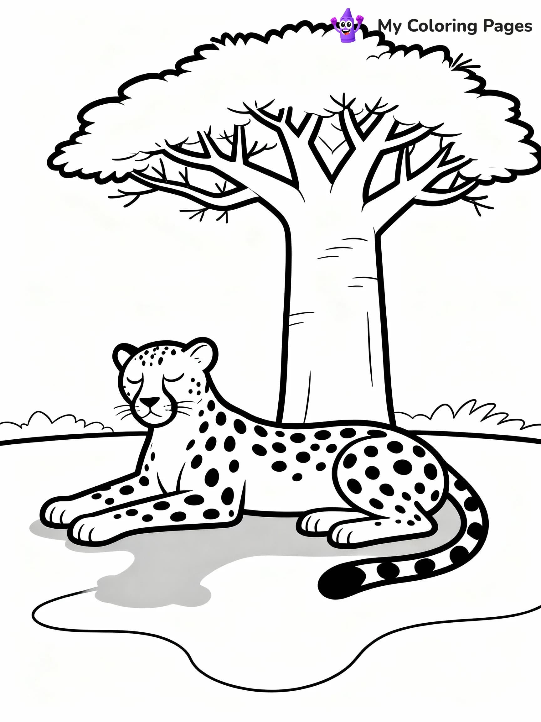 Cheetah Coloring Pages - 2