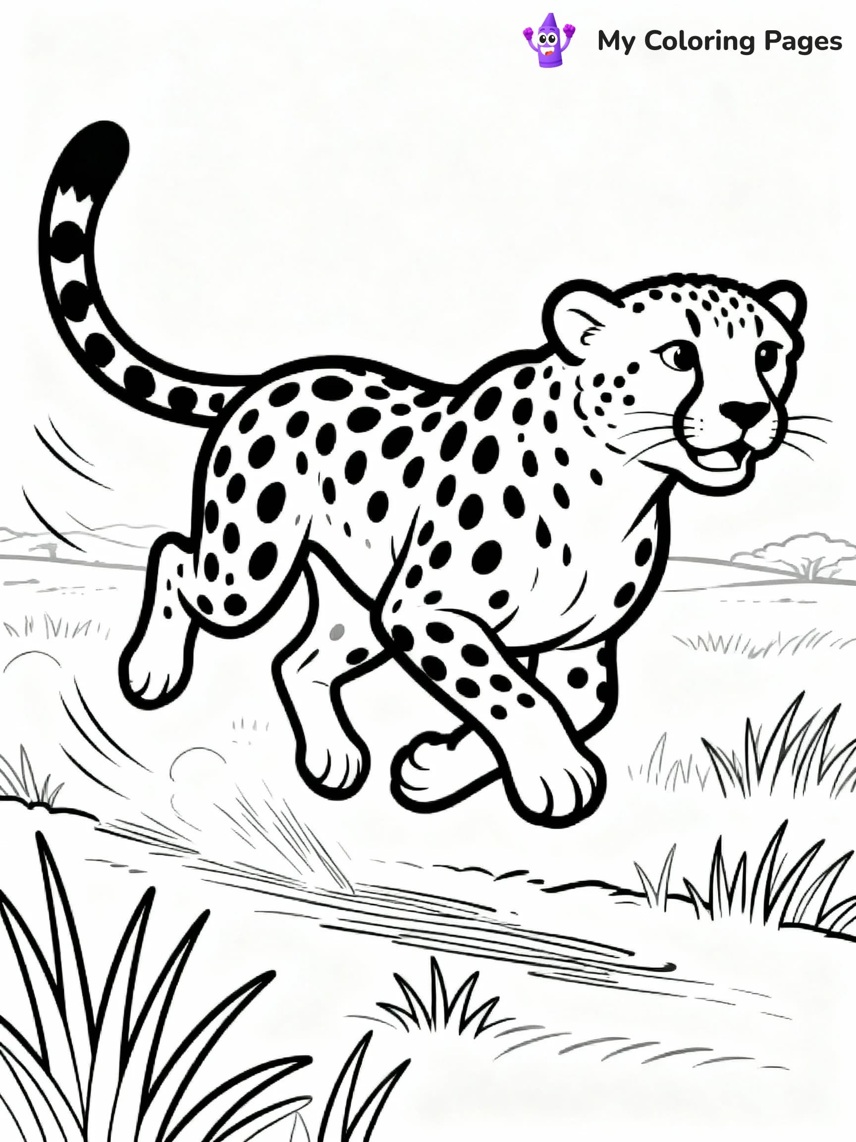 Cheetah Coloring Pages - 1