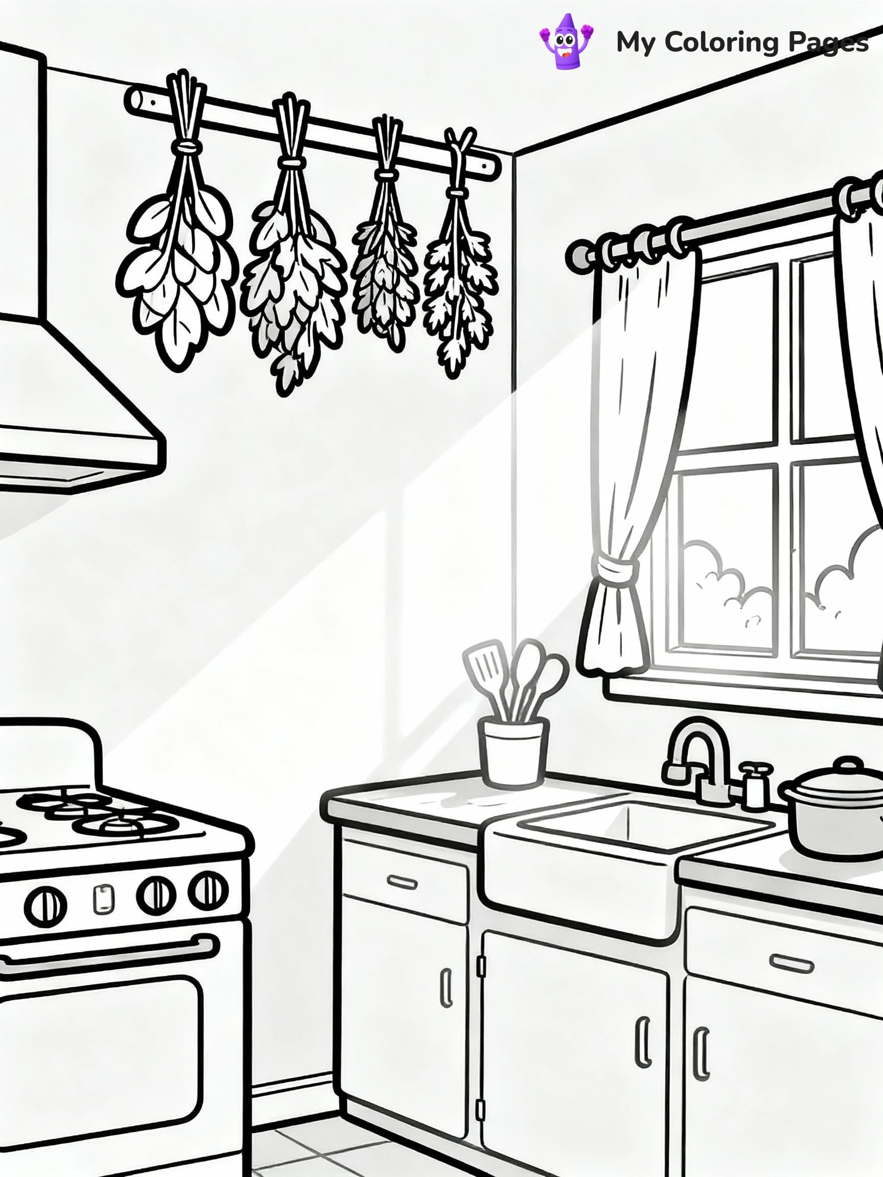 Kitchen Coloring Pages - 16