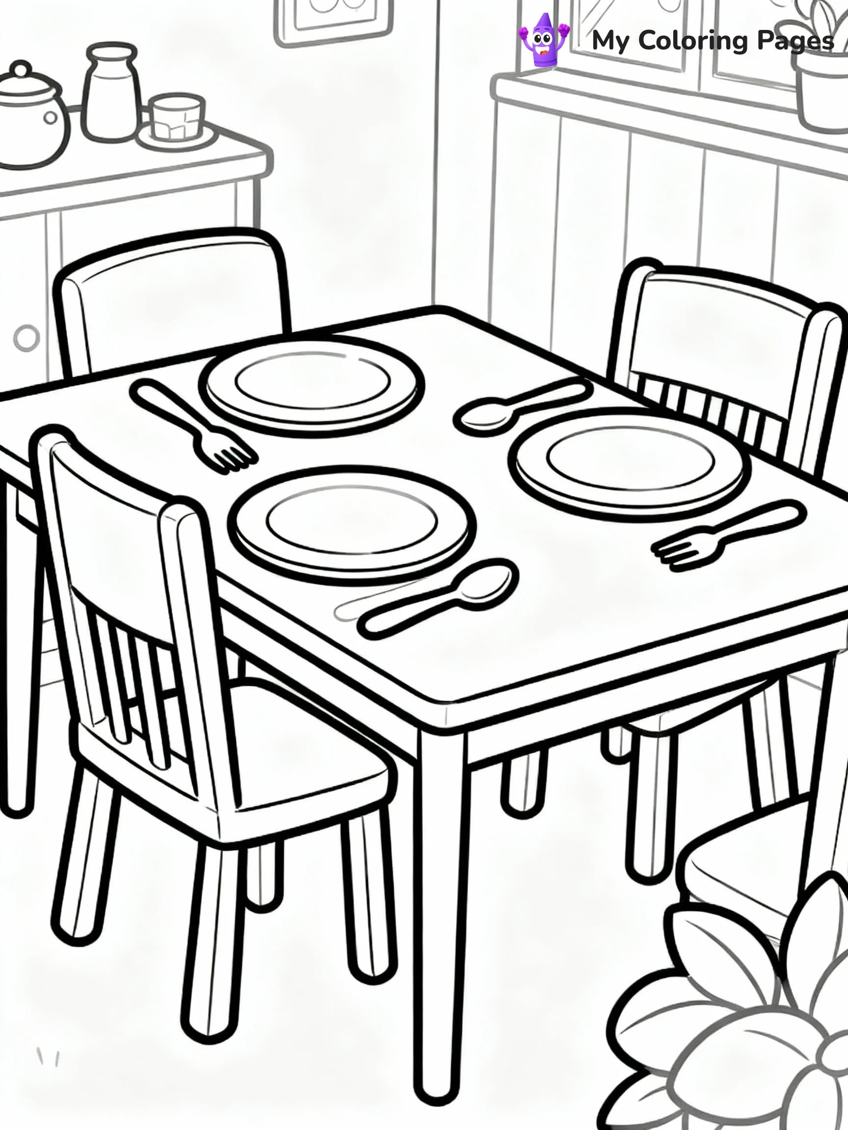 Kitchen Coloring Pages - 2