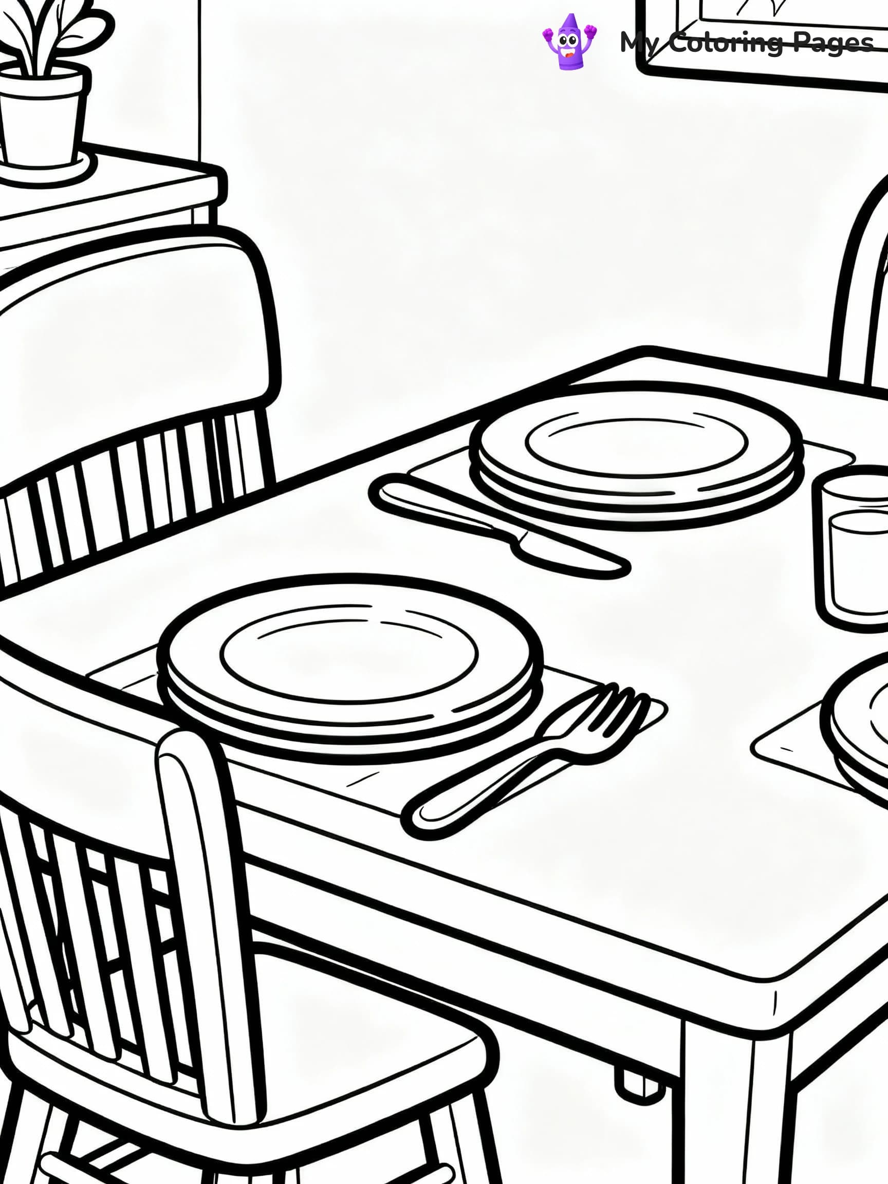 Kitchen Coloring Pages - 1