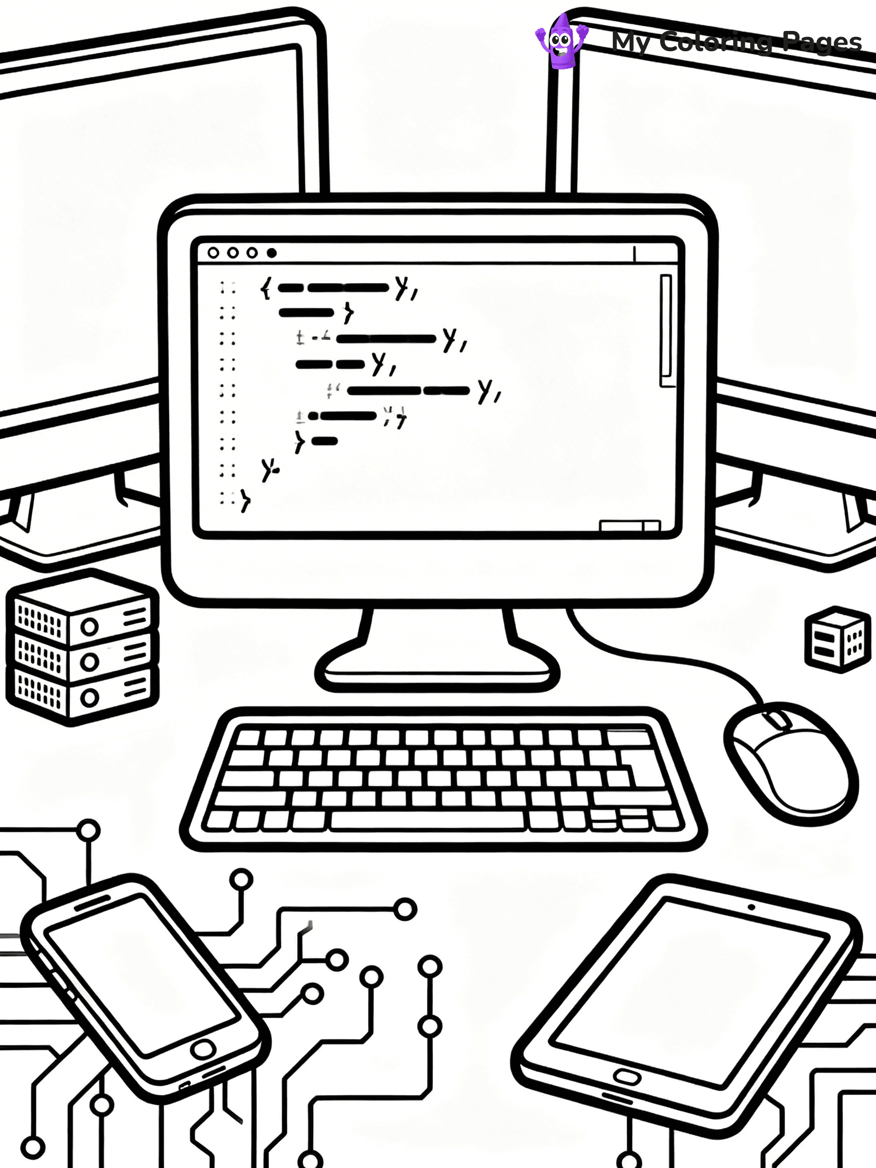 Computer Coloring Pages - 19