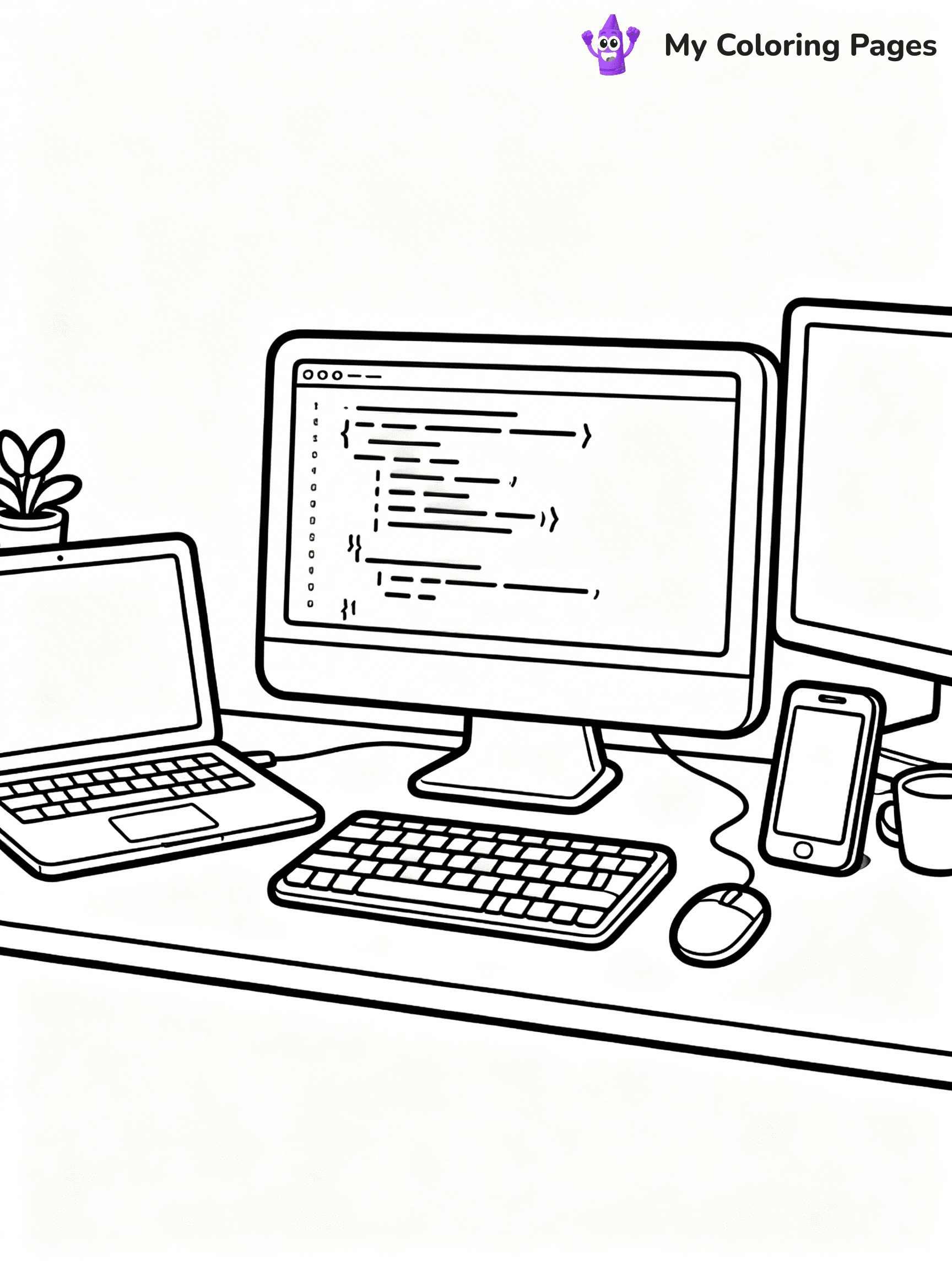 Computer Coloring Pages - 18