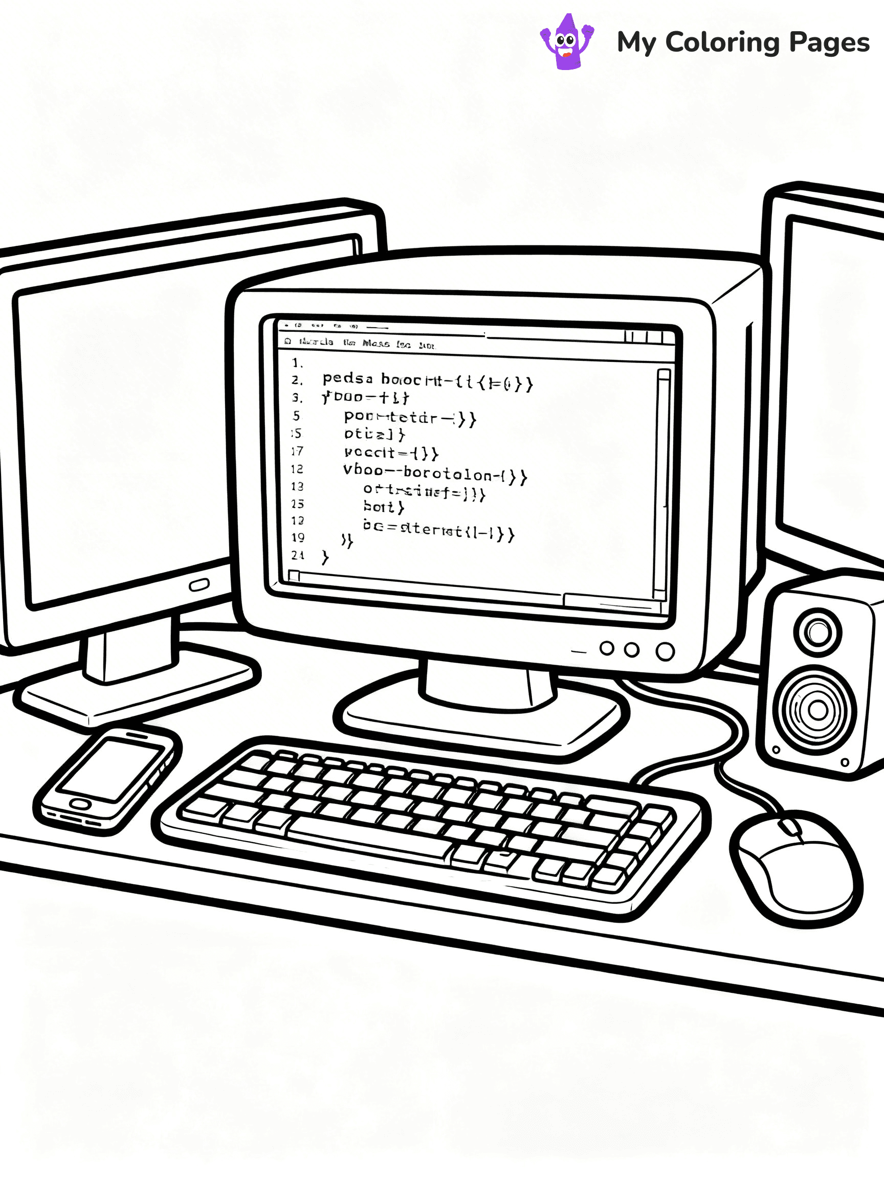 Computer Coloring Pages - 16