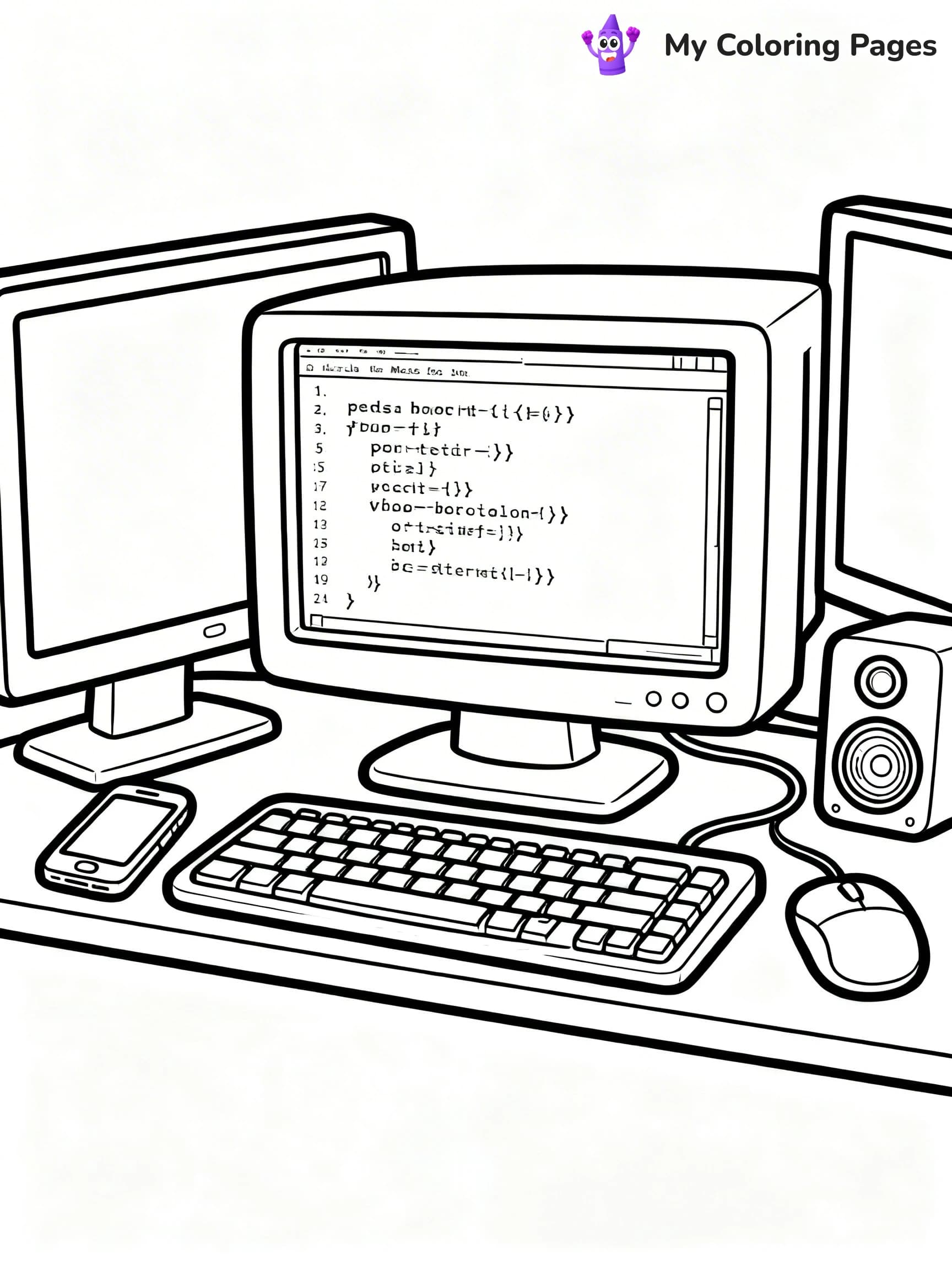 Computer Coloring Pages - 16