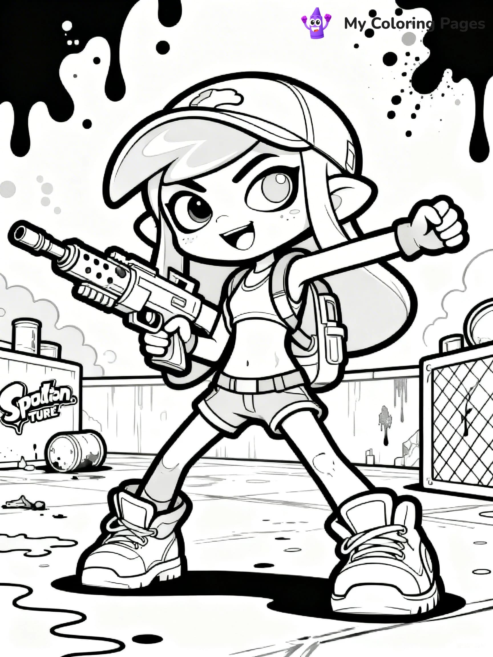 Splatoon Coloring Pages - 12