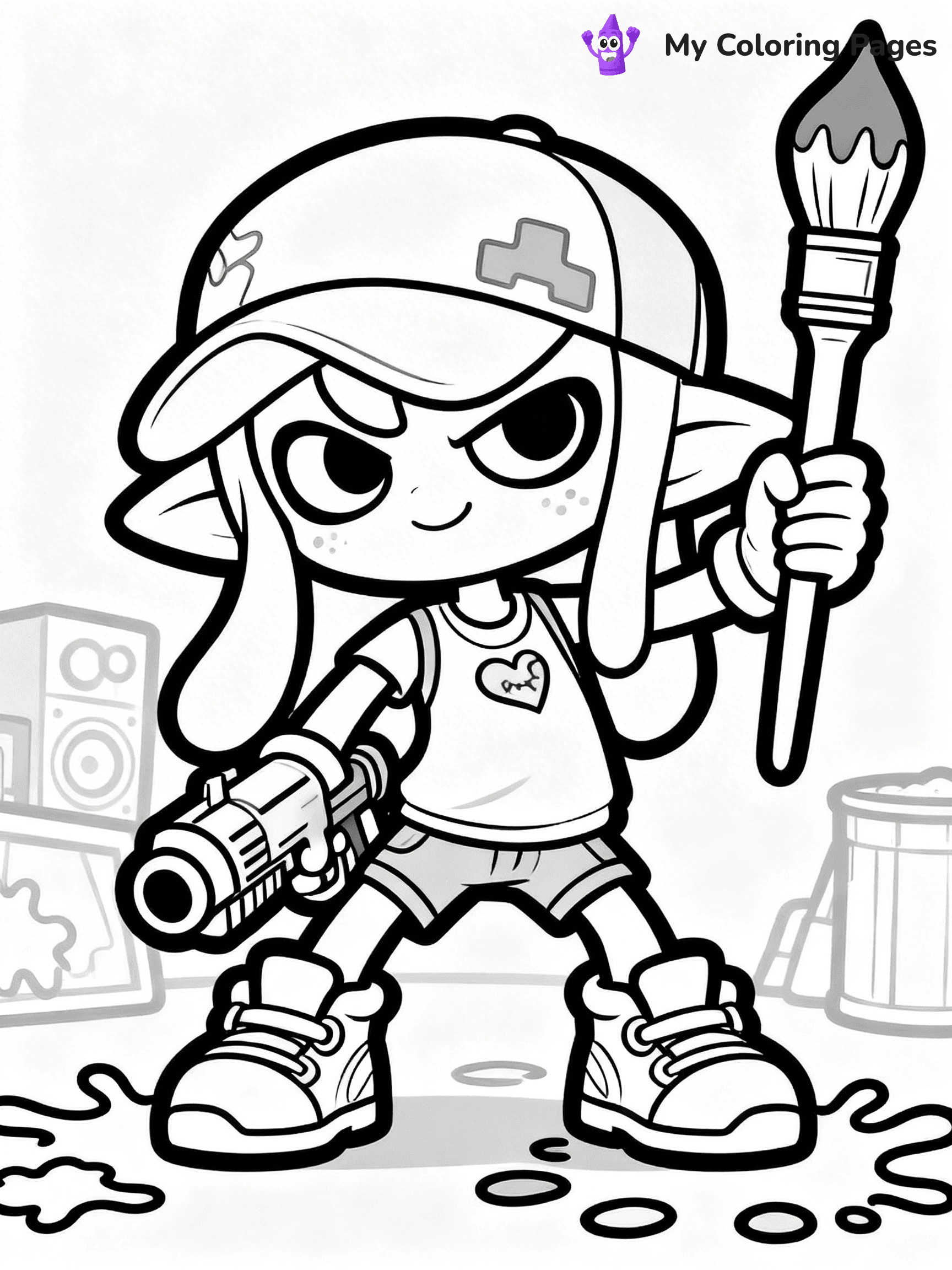 Splatoon Coloring Pages - 3