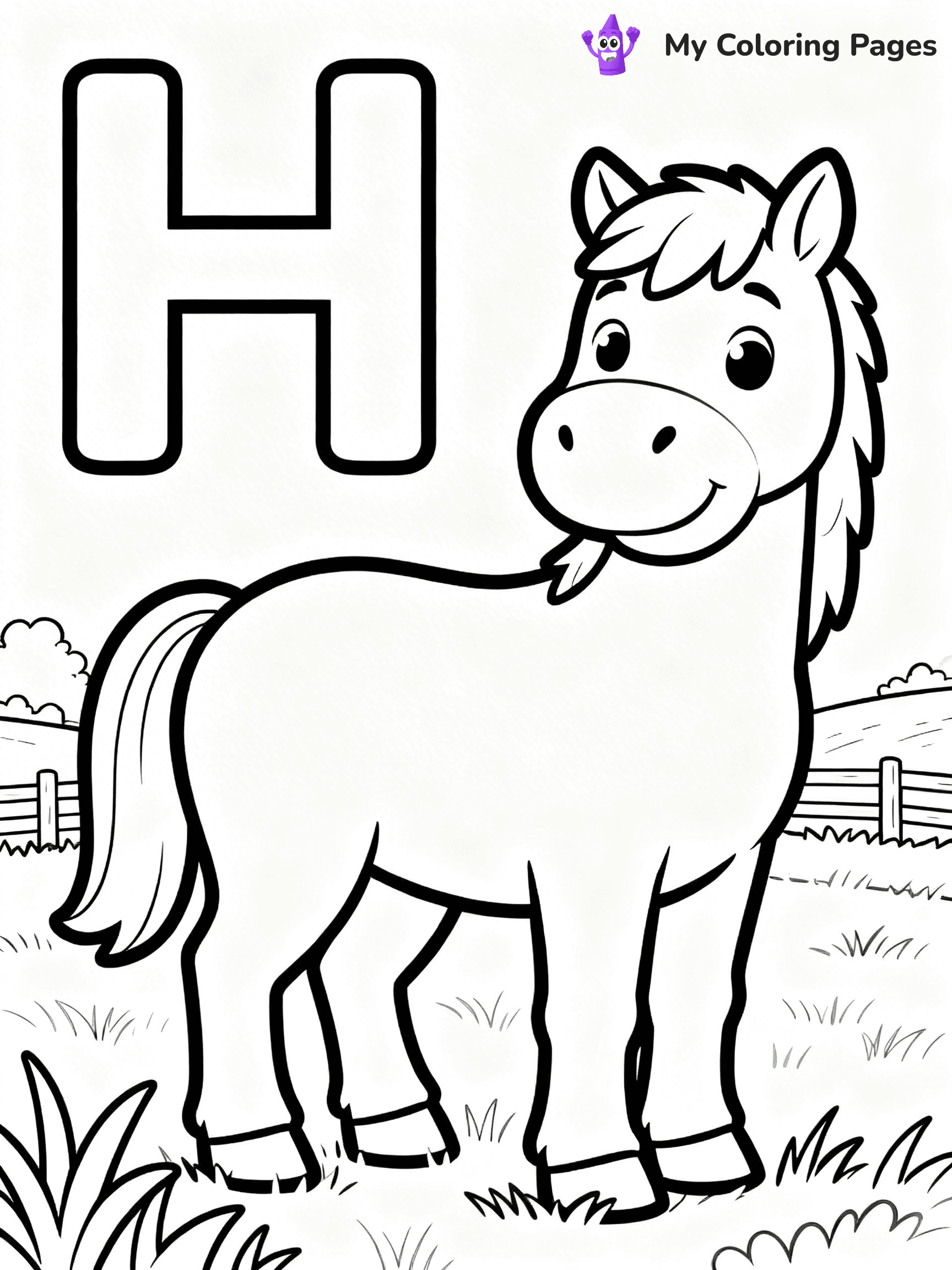 Letter H Coloring Pages - 49