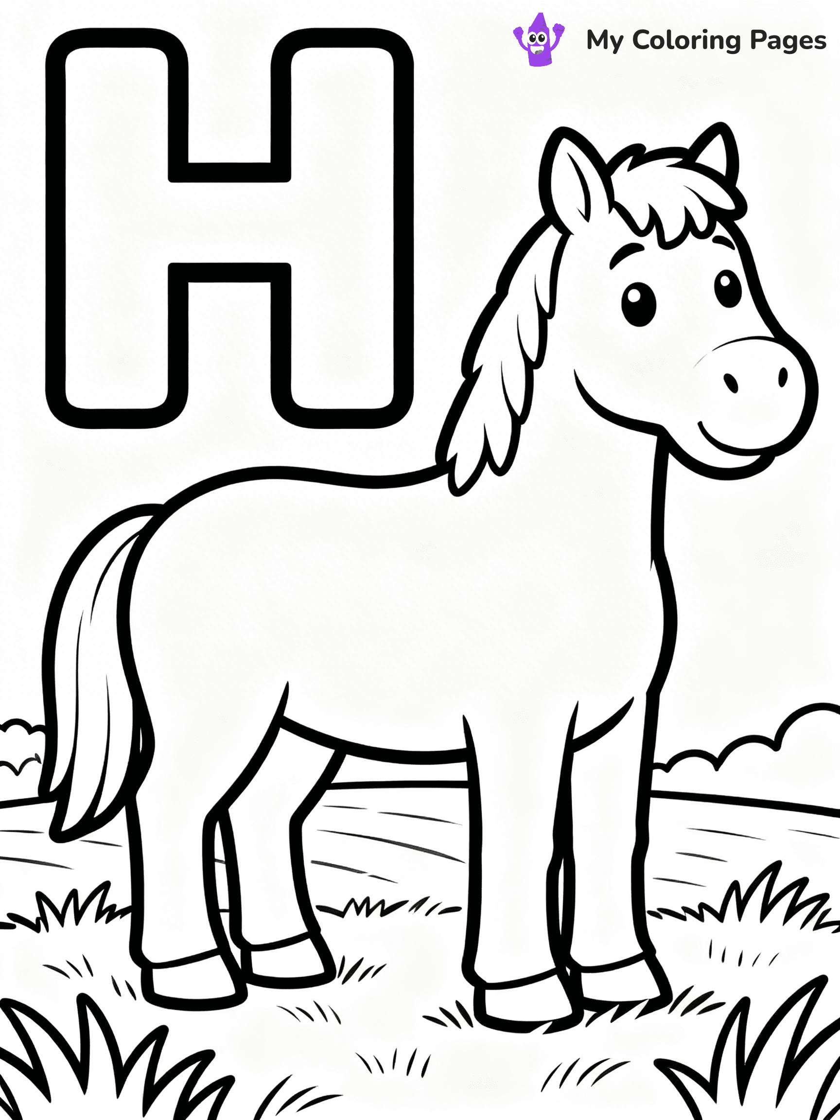 Letter H Coloring Pages - 44