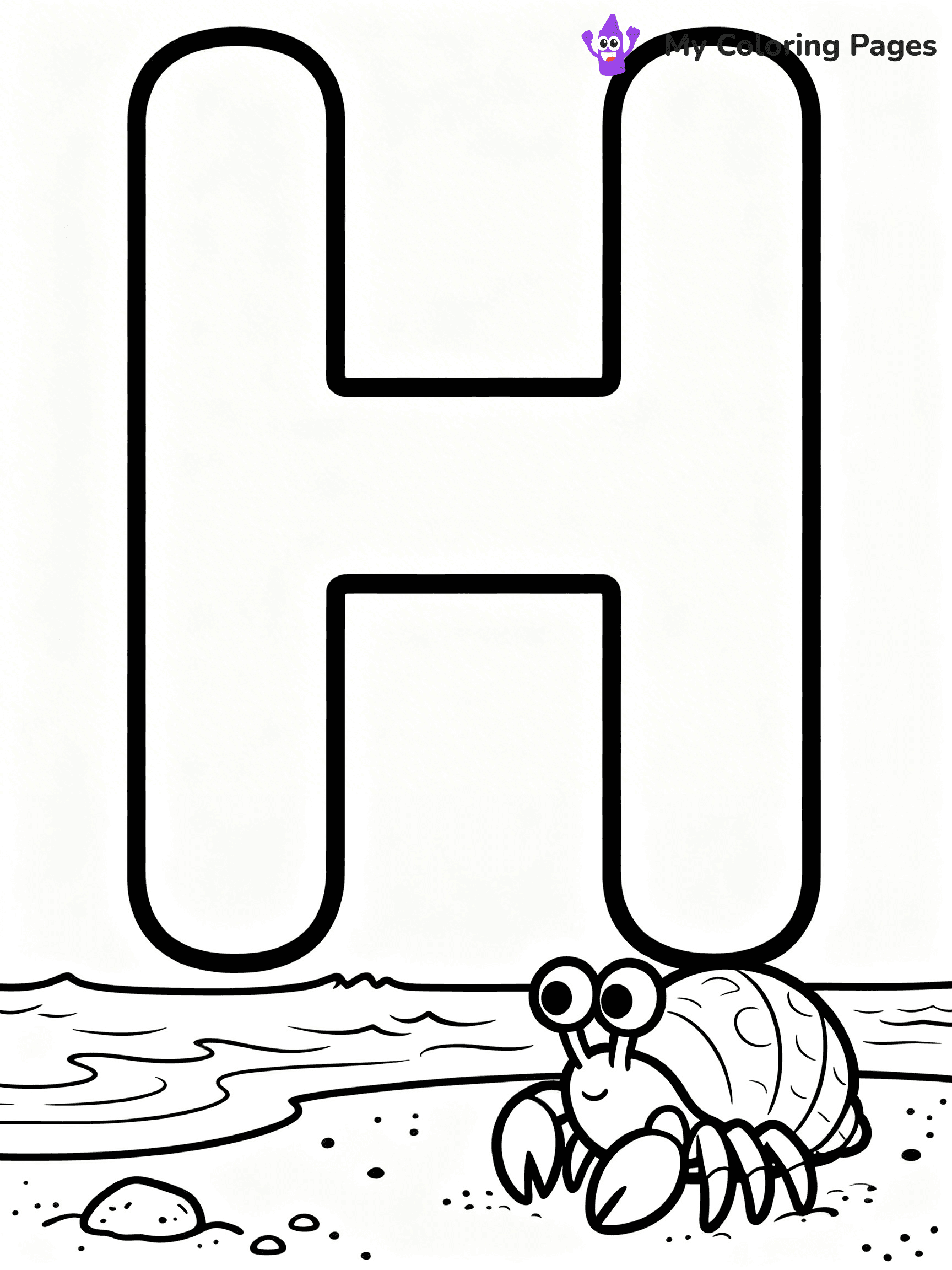 Letter H Coloring Pages - 3