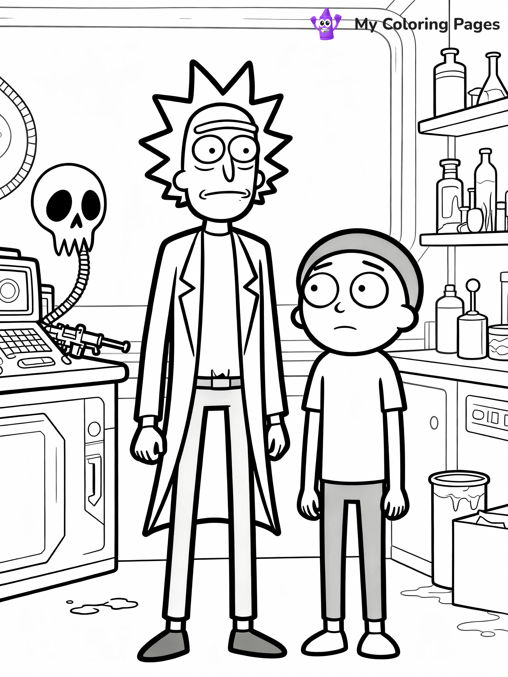 Rick And Morty Coloring Pages - 1