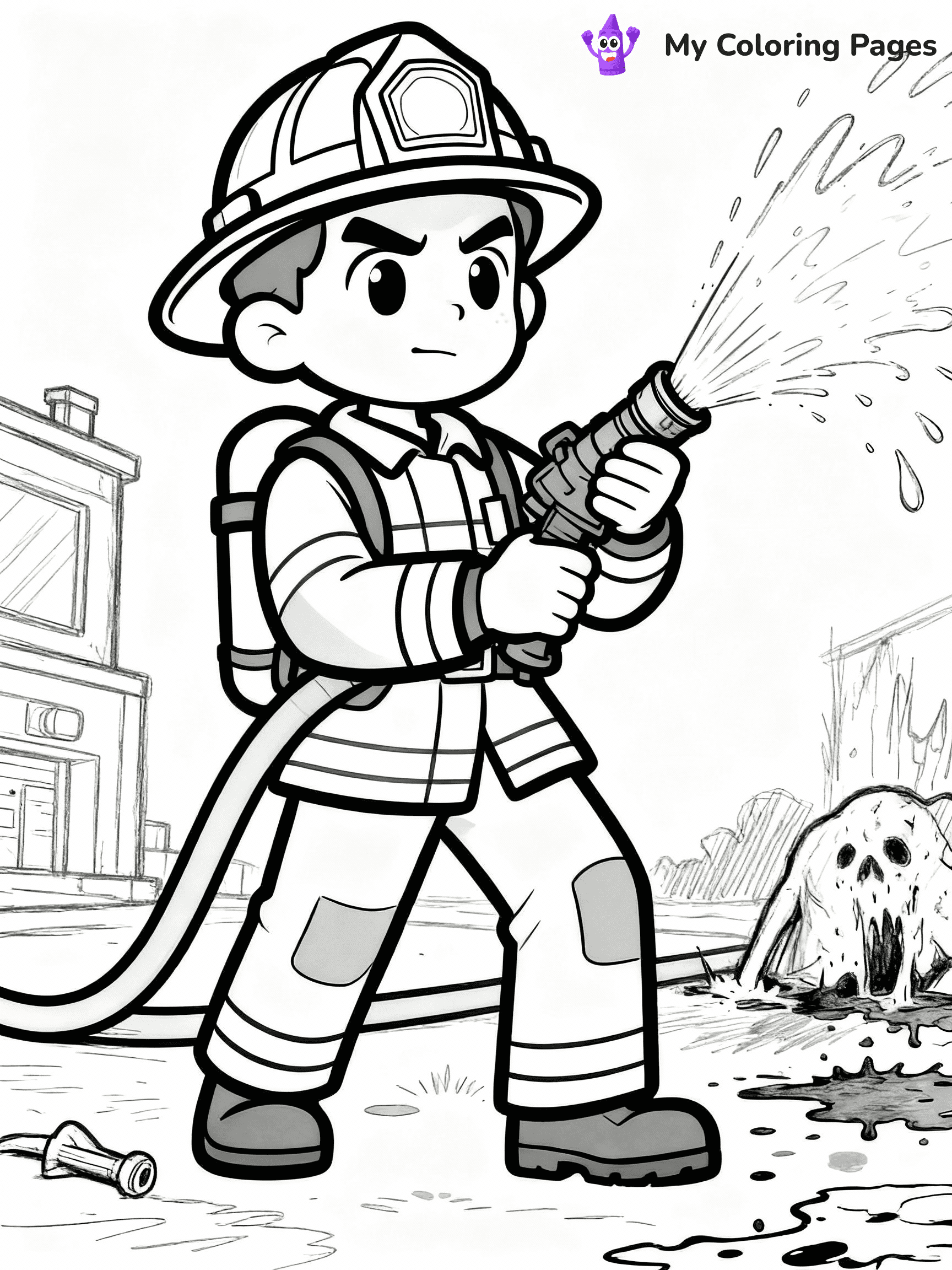 Fireman Coloring Pages - 9