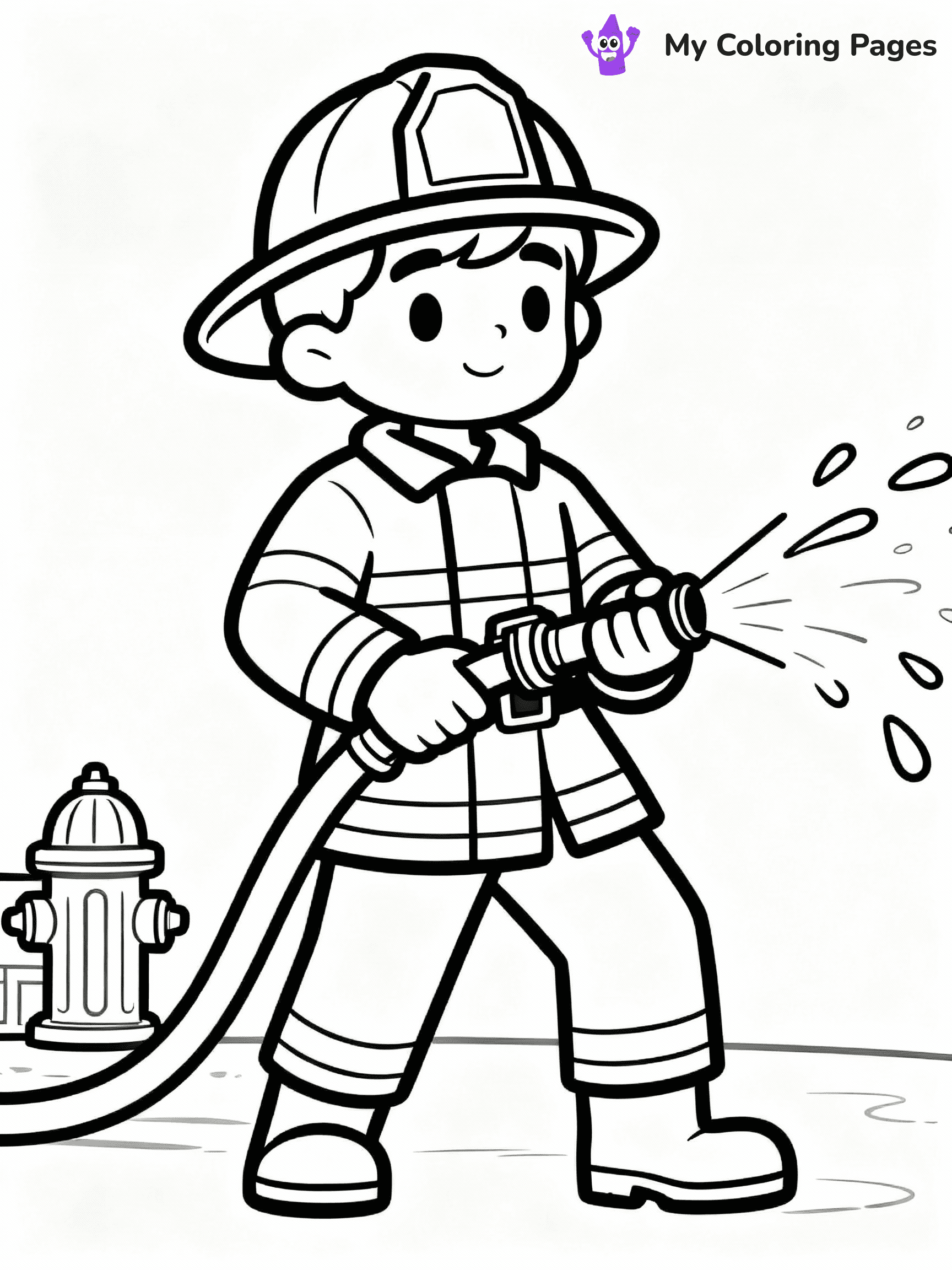 Fireman Coloring Pages - 8