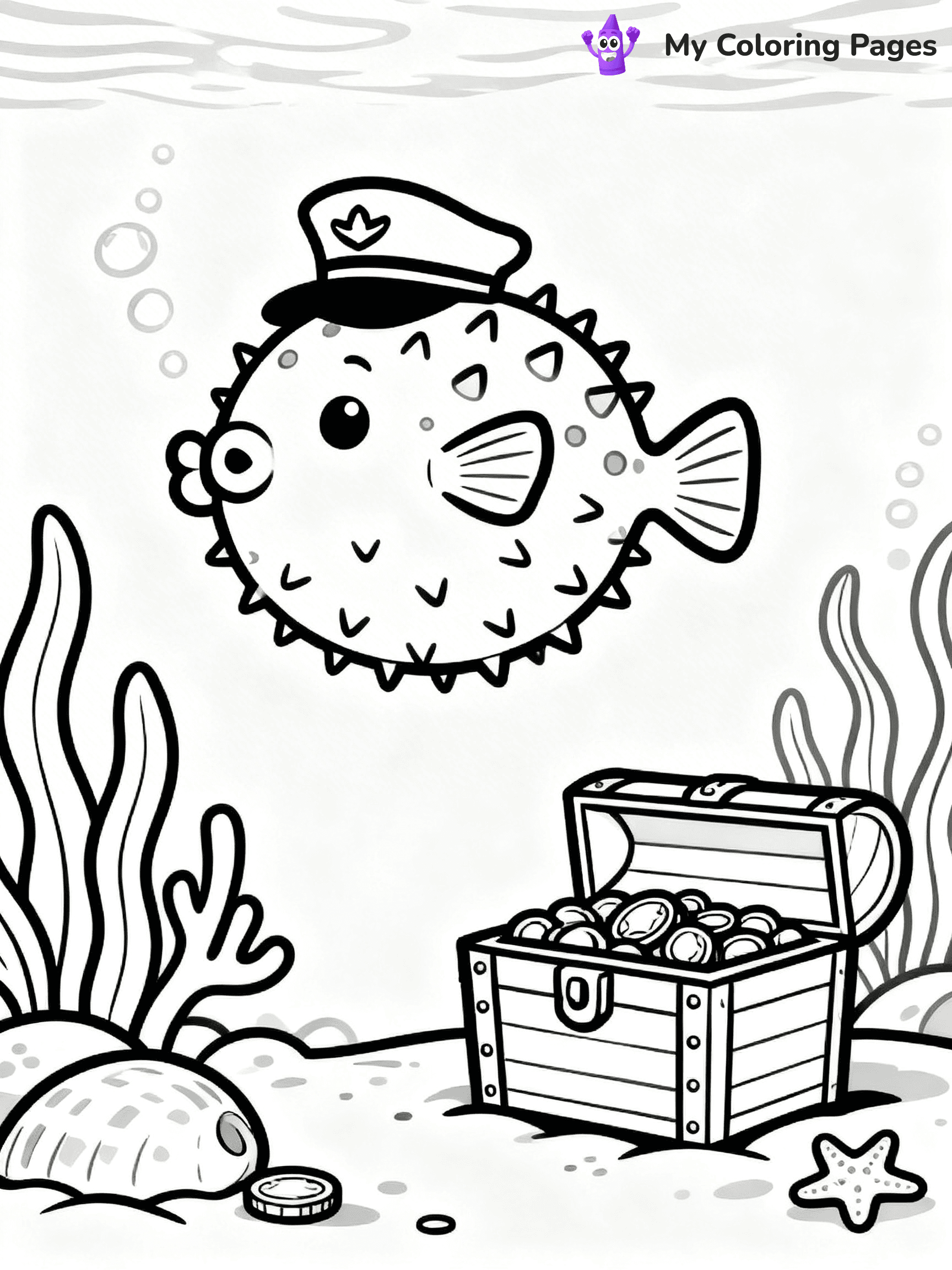 Puffer Fish Coloring Pages - 17
