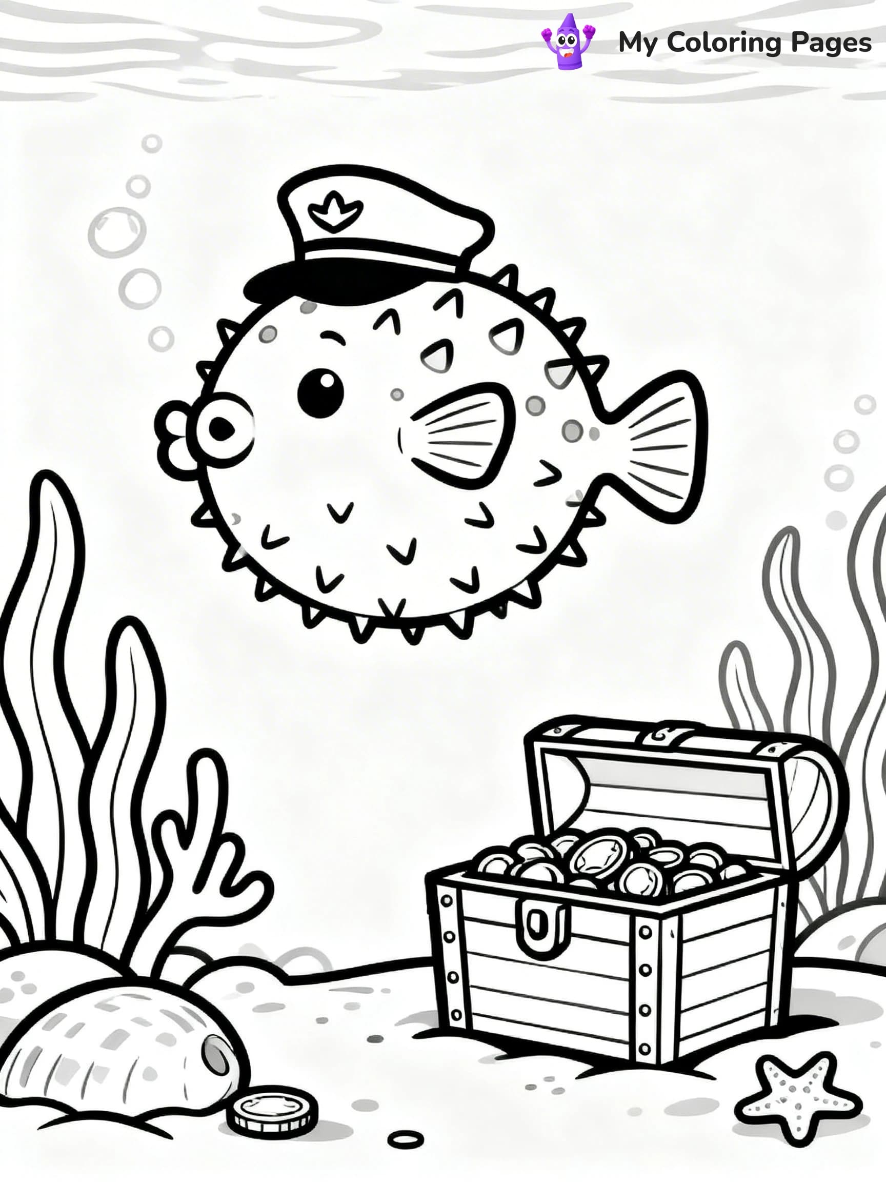 Puffer Fish Coloring Pages - 17