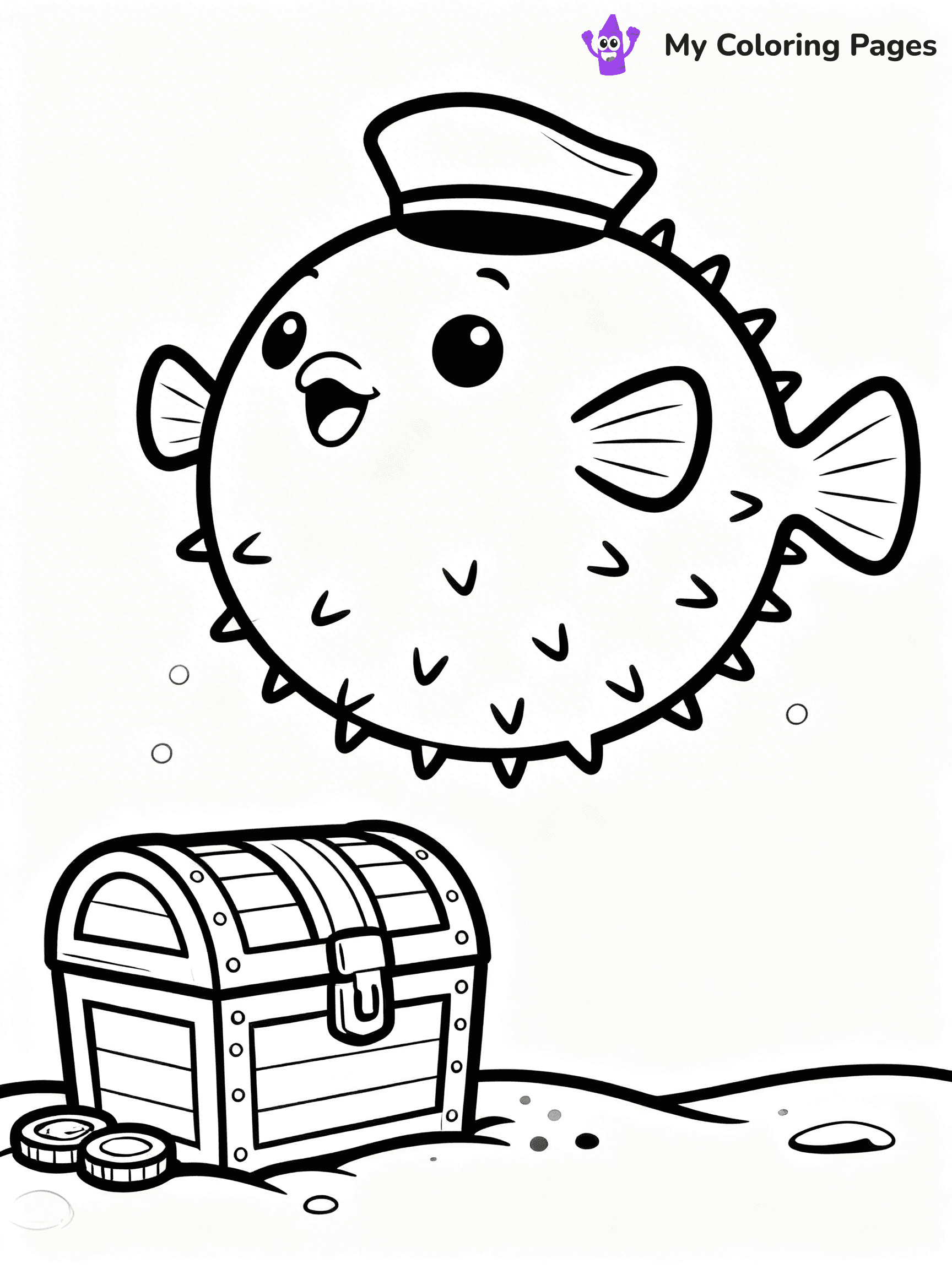 Puffer Fish Coloring Pages - 16