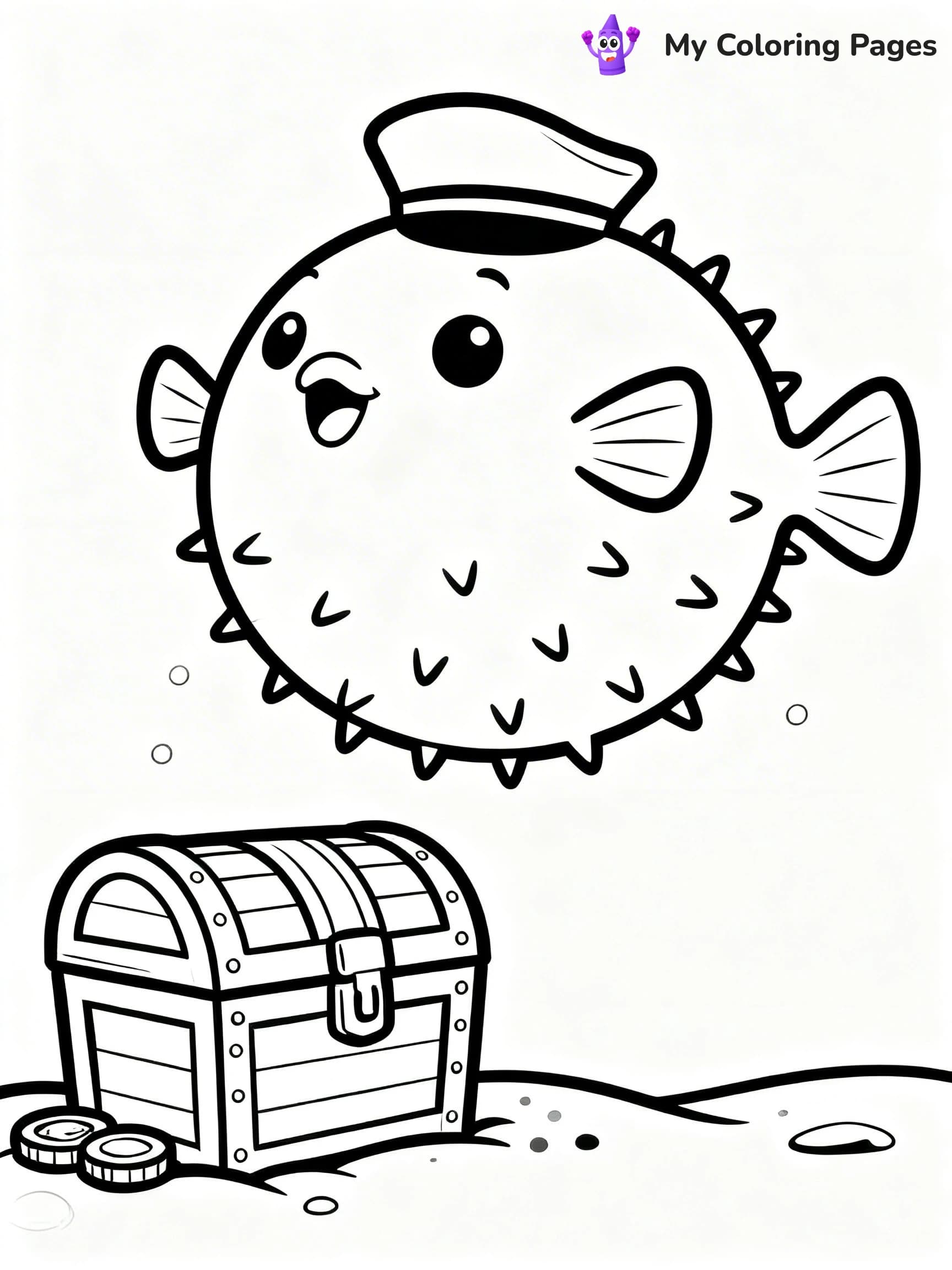 Puffer Fish Coloring Pages - 16