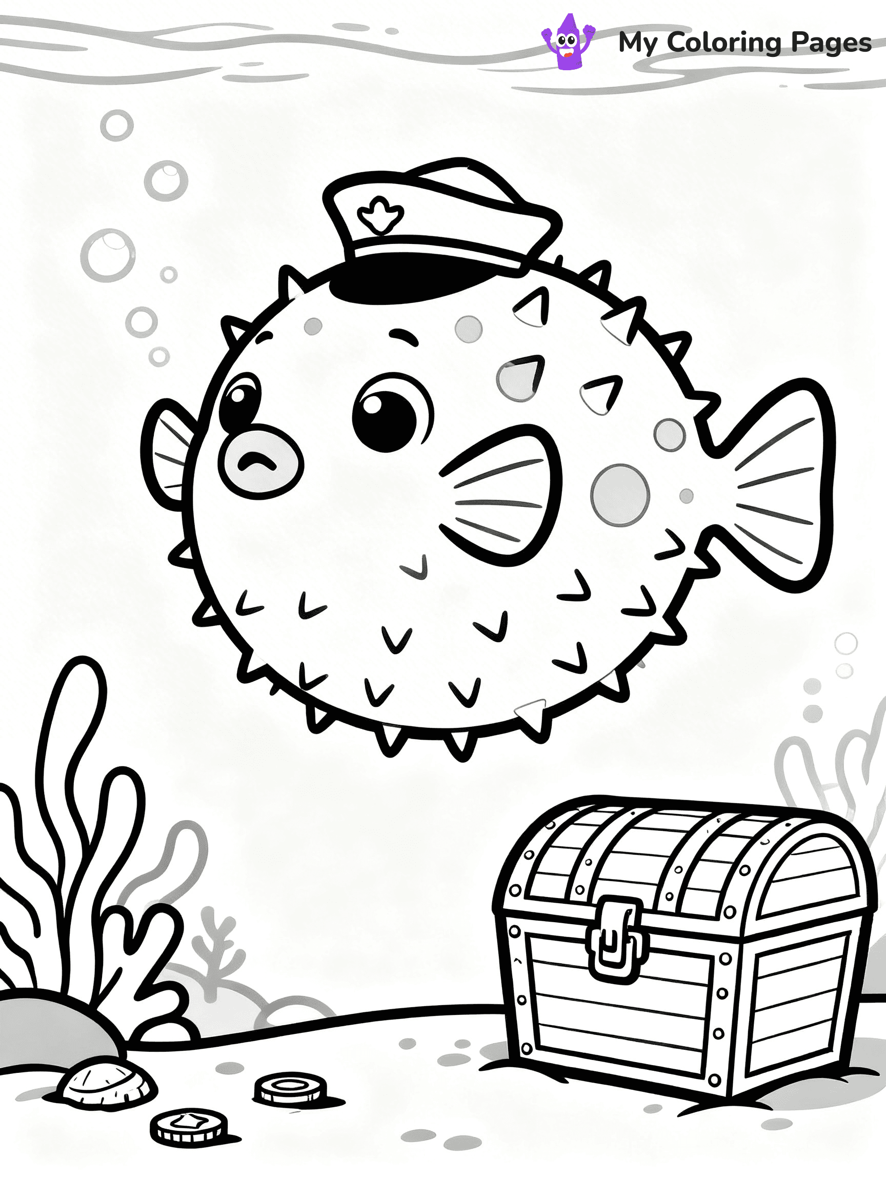 Puffer Fish Coloring Pages - 15