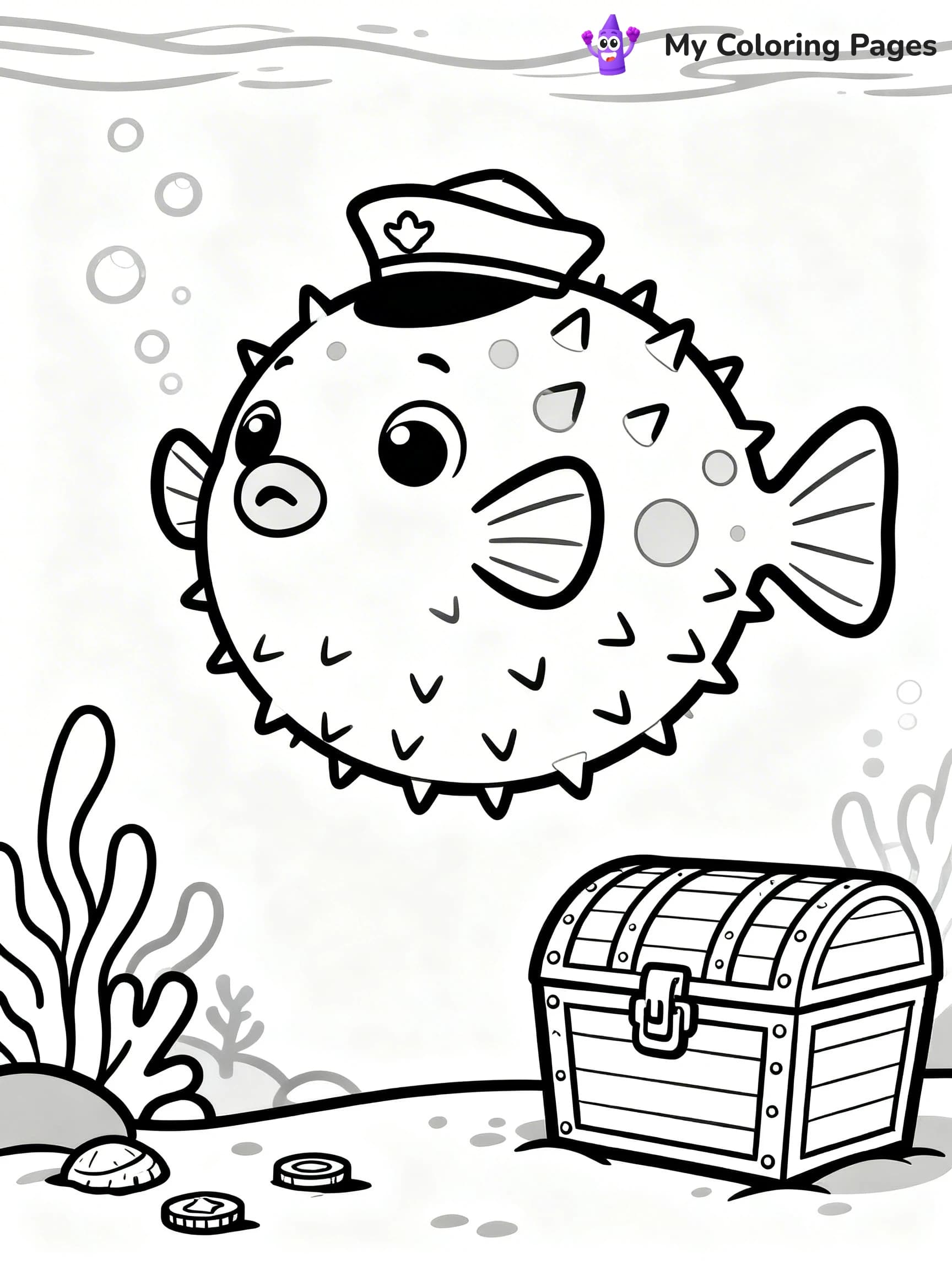 Puffer Fish Coloring Pages - 15