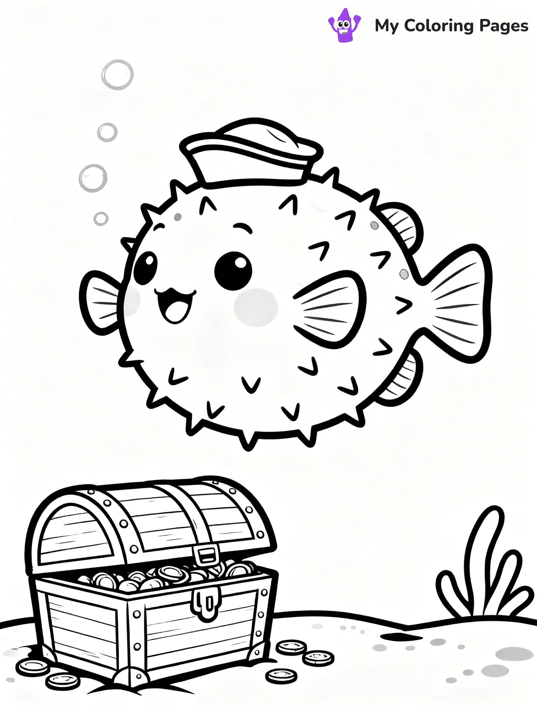 Puffer Fish Coloring Pages - 14