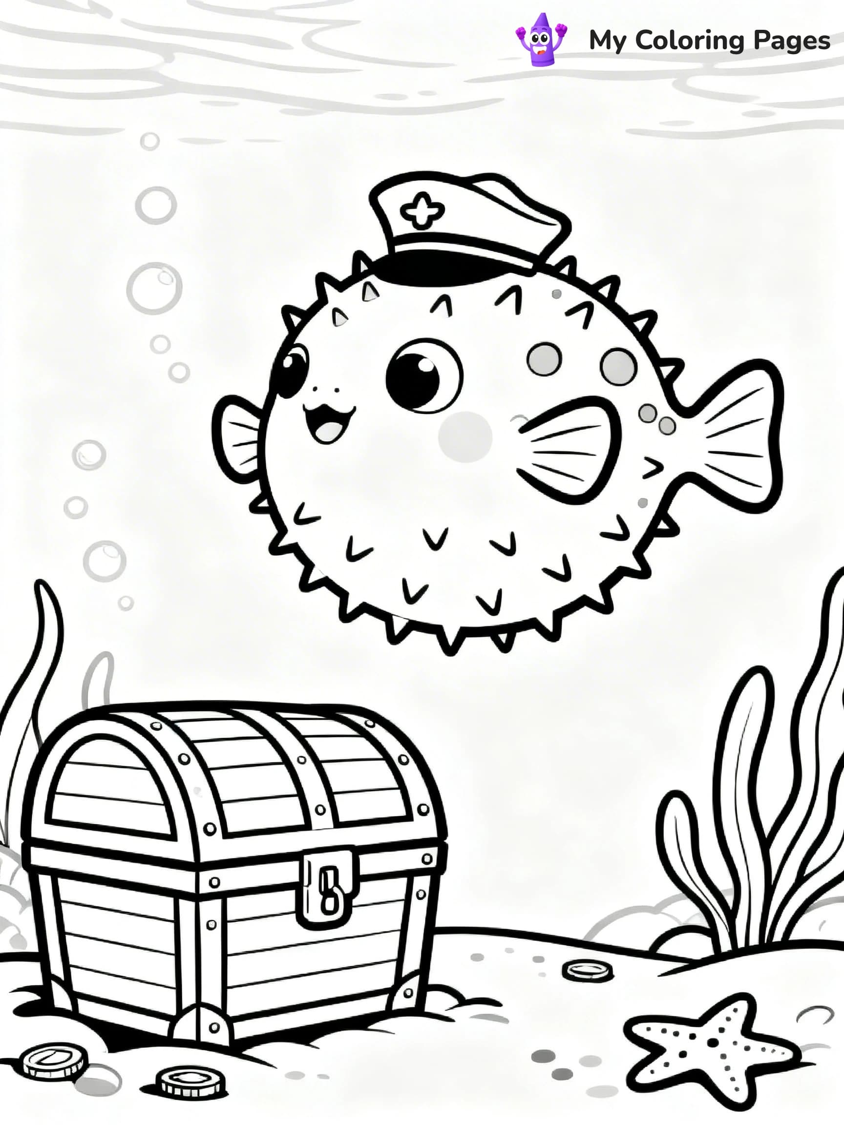 Puffer Fish Coloring Pages - 13