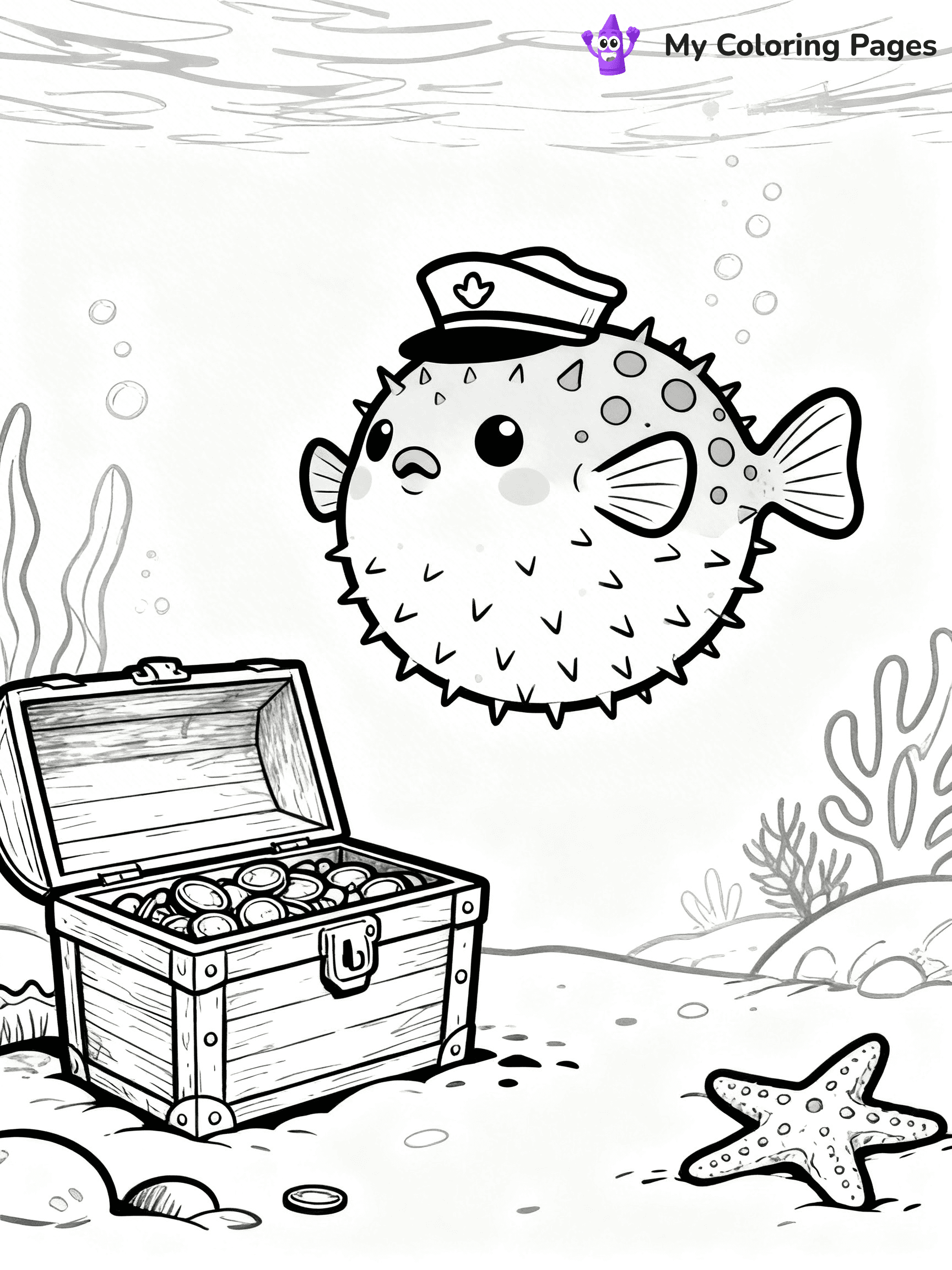 Puffer Fish Coloring Pages - 12