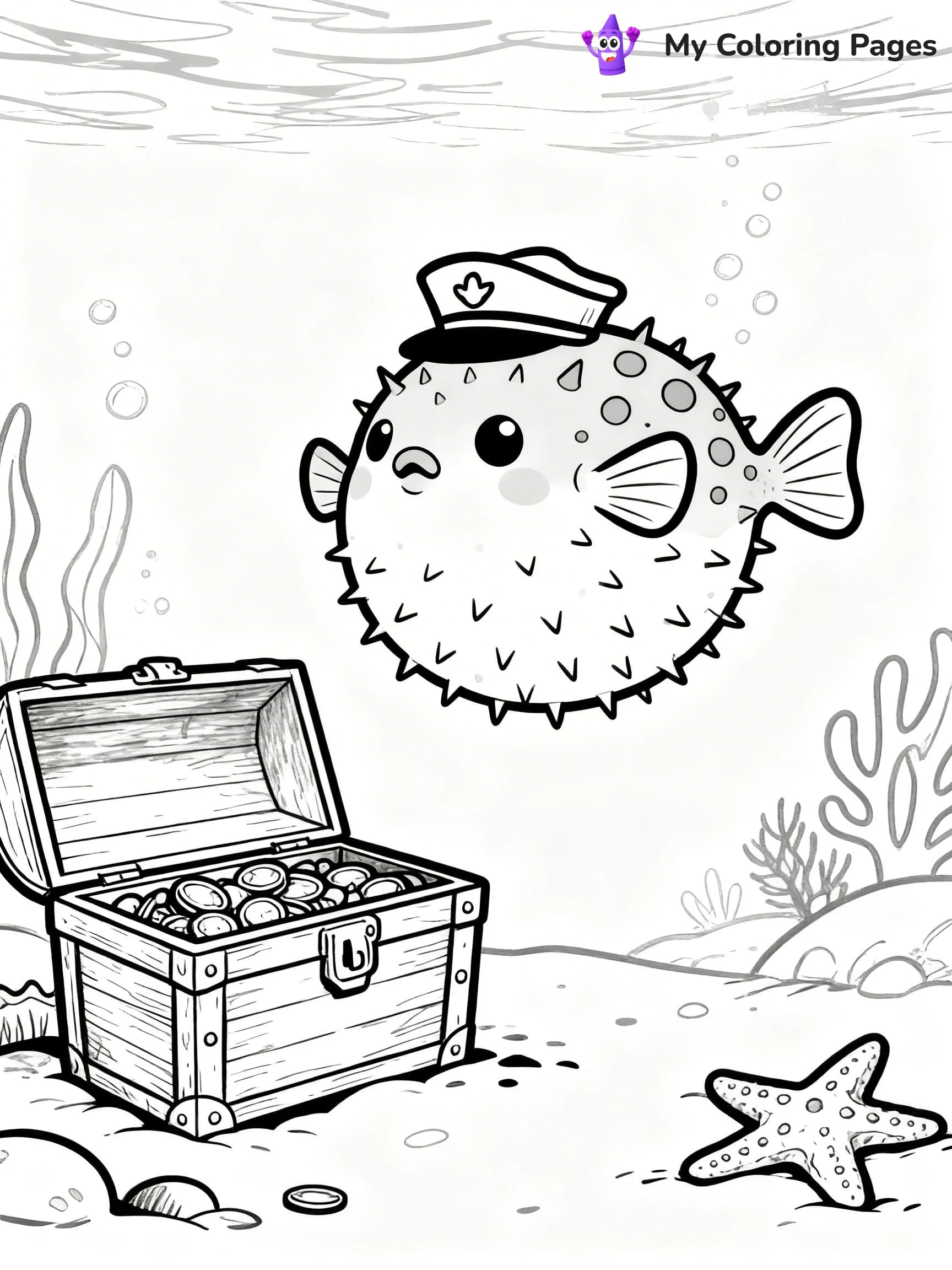 Puffer Fish Coloring Pages - 12