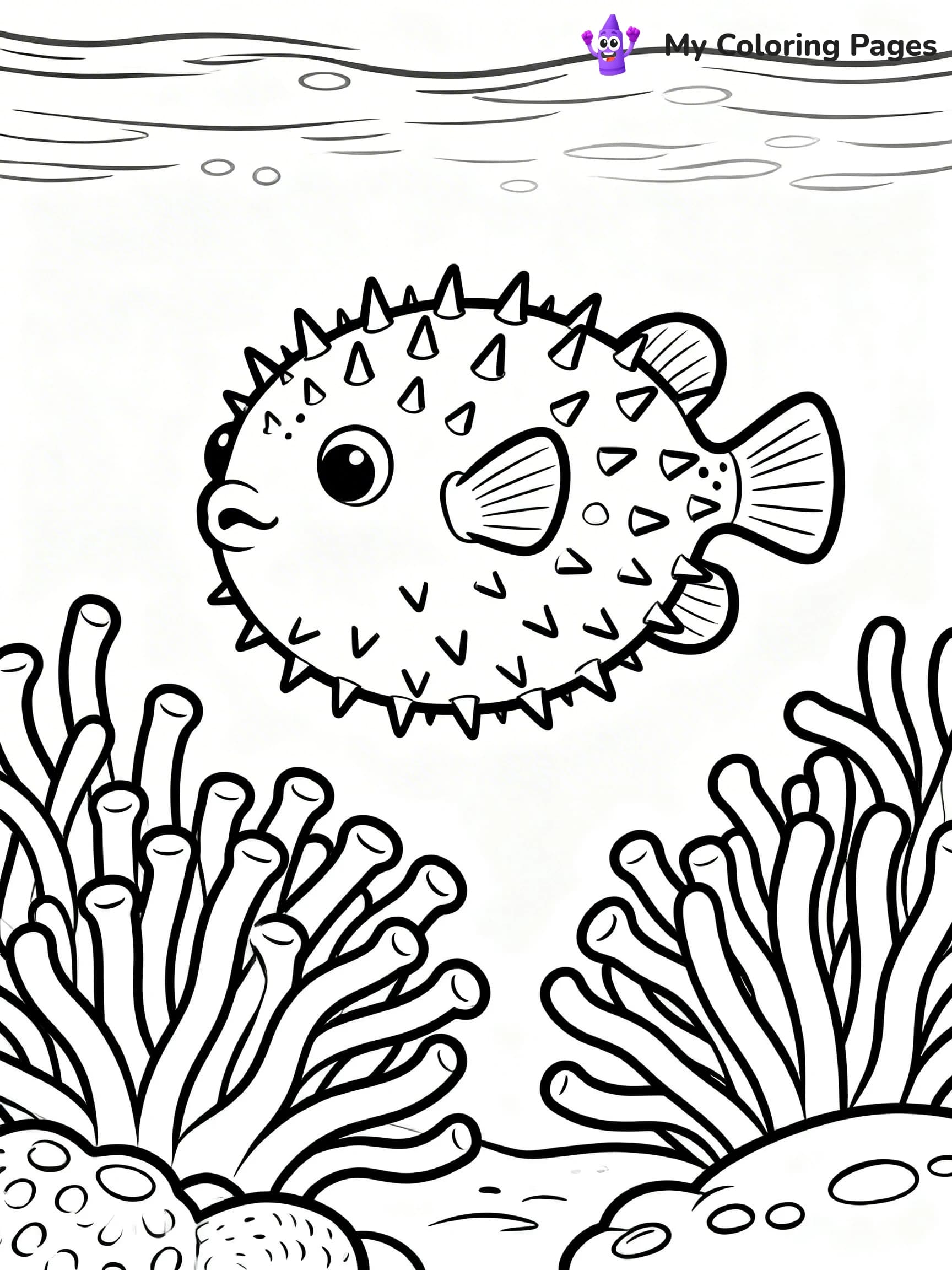 Puffer Fish Coloring Pages - 11