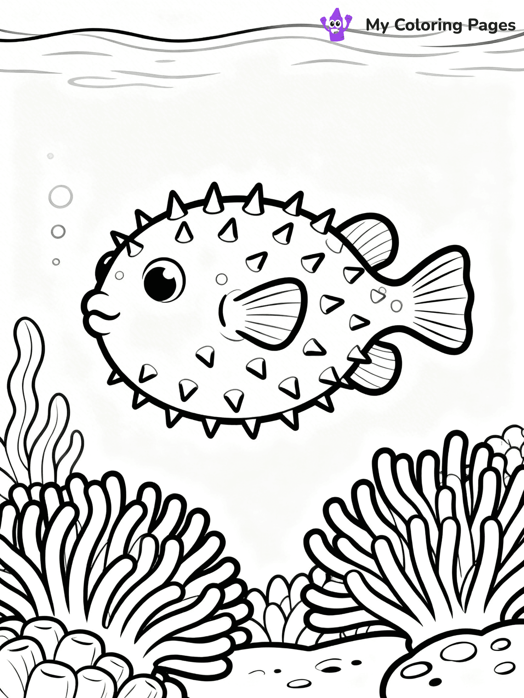 Puffer Fish Coloring Pages - 9