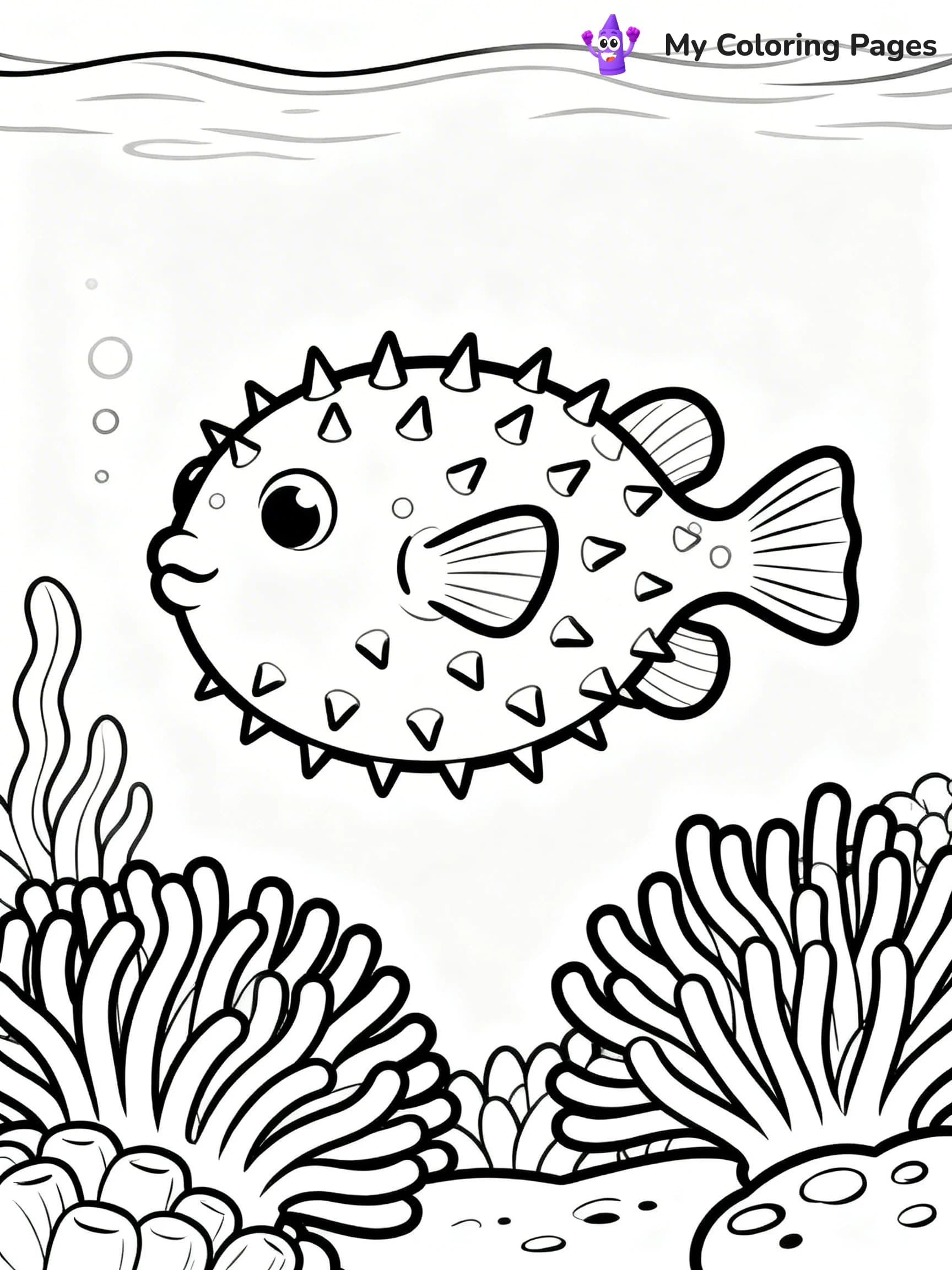 Puffer Fish Coloring Pages - 9