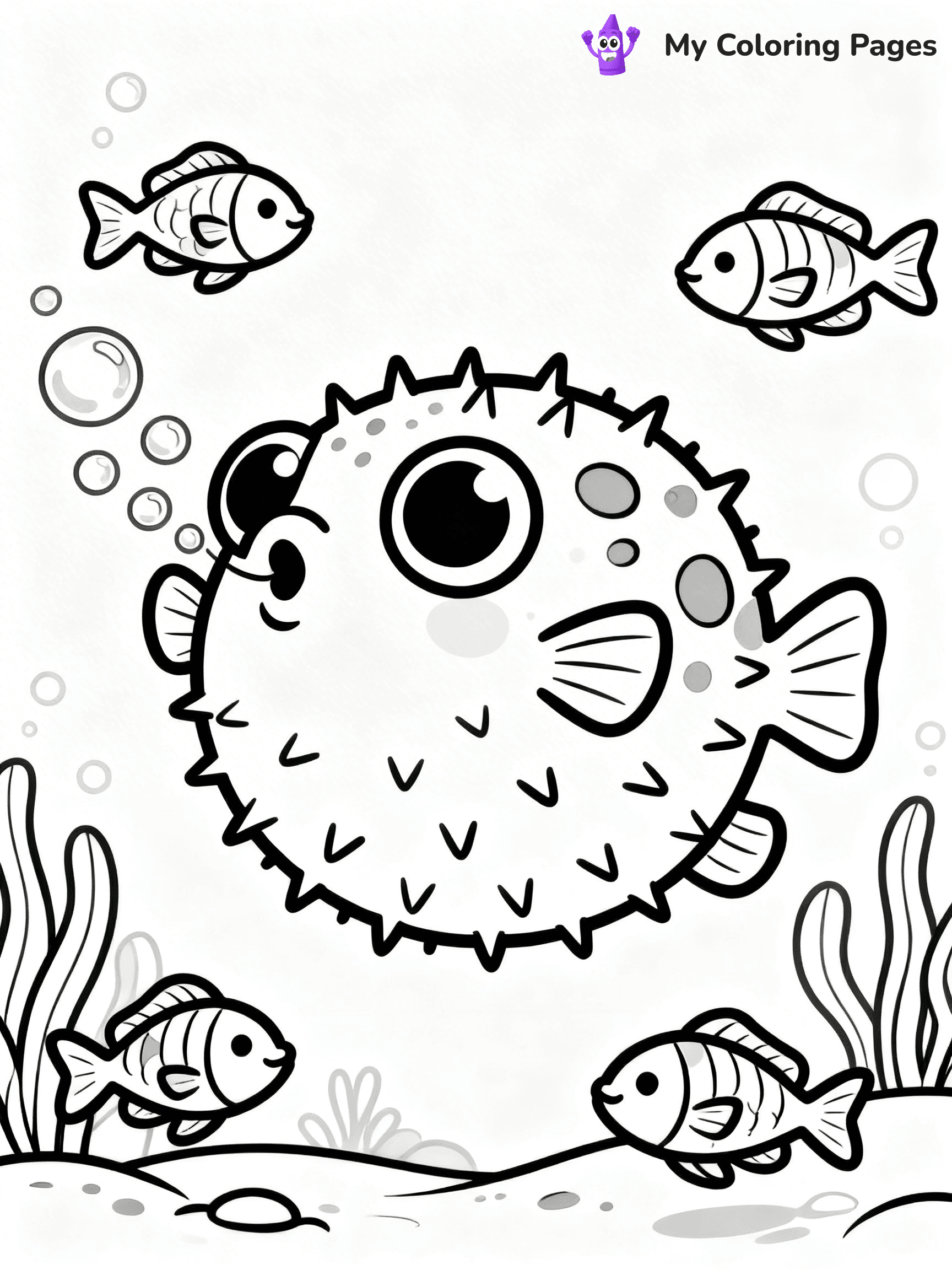 Puffer Fish Coloring Pages - 6