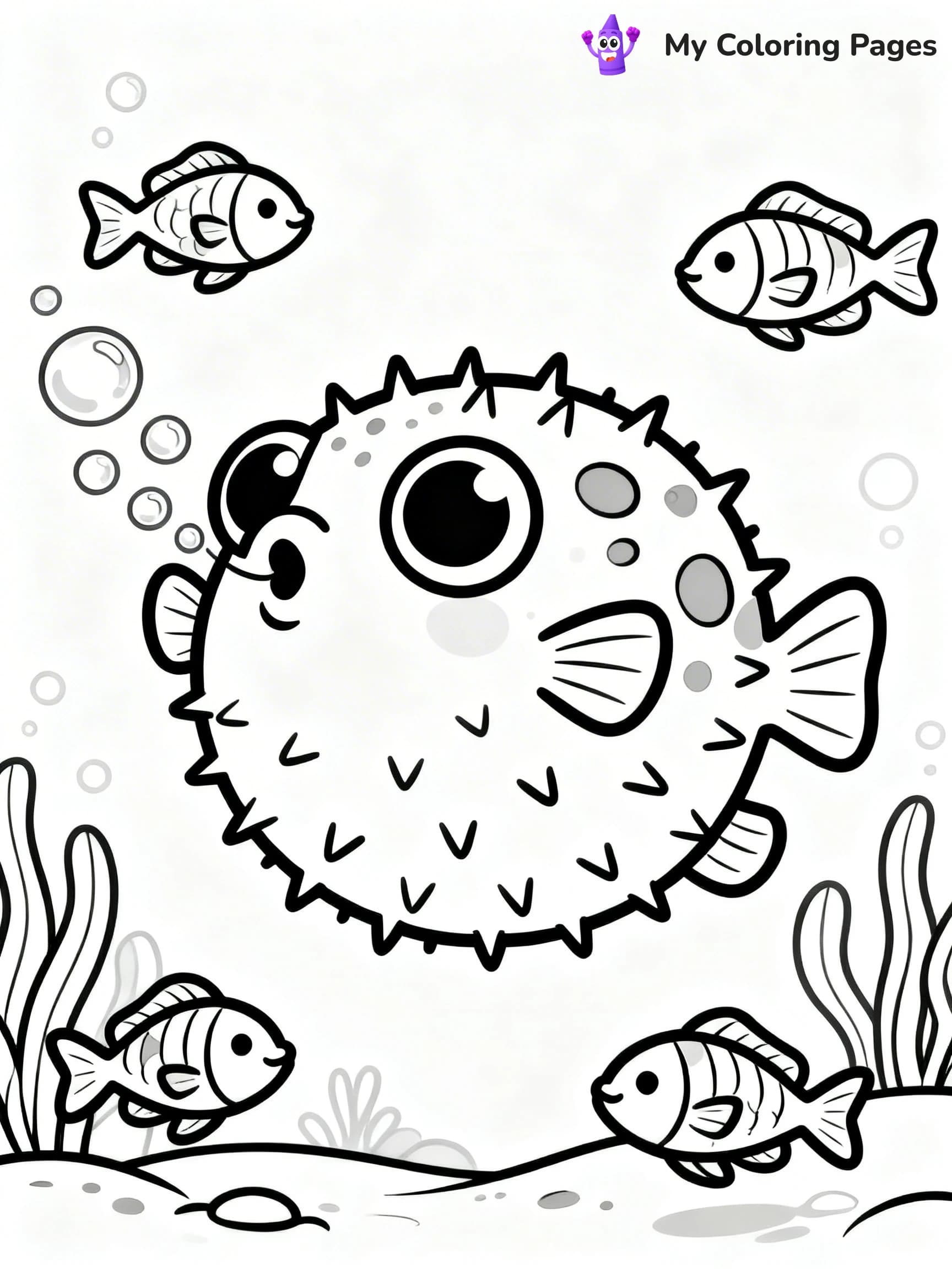 Puffer Fish Coloring Pages - 6