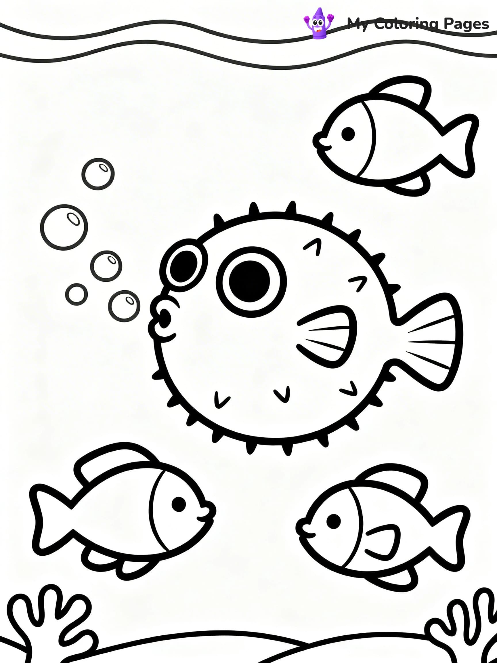 Puffer Fish Coloring Pages - 3