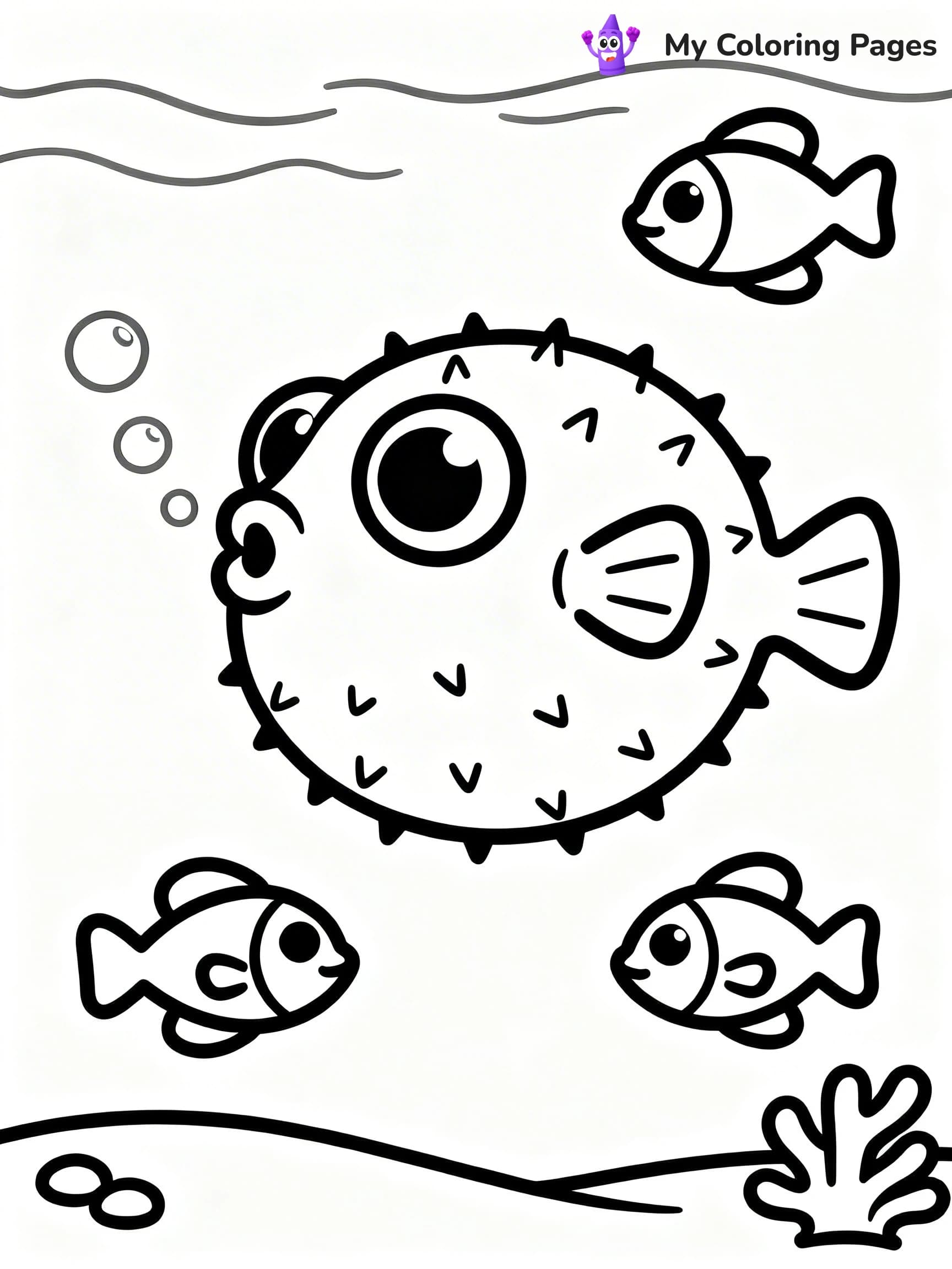 Puffer Fish Coloring Pages - 1