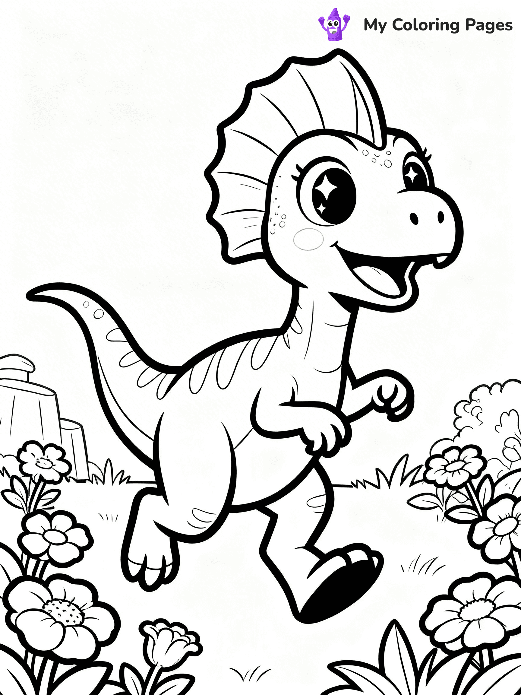 Dilophosaurus Coloring Pages - 25
