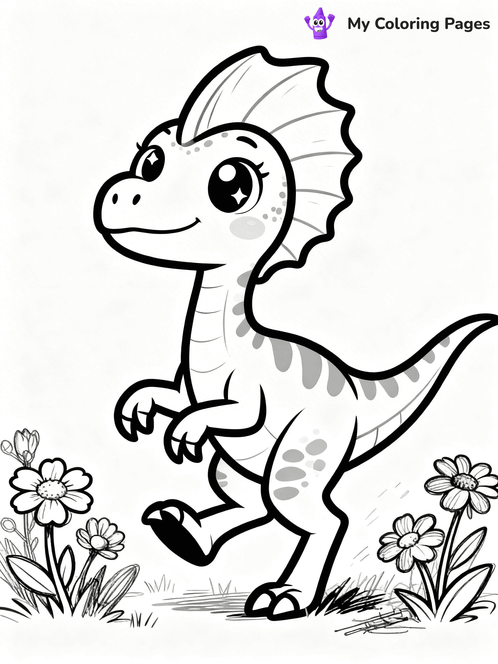 Dilophosaurus Coloring Pages - 24