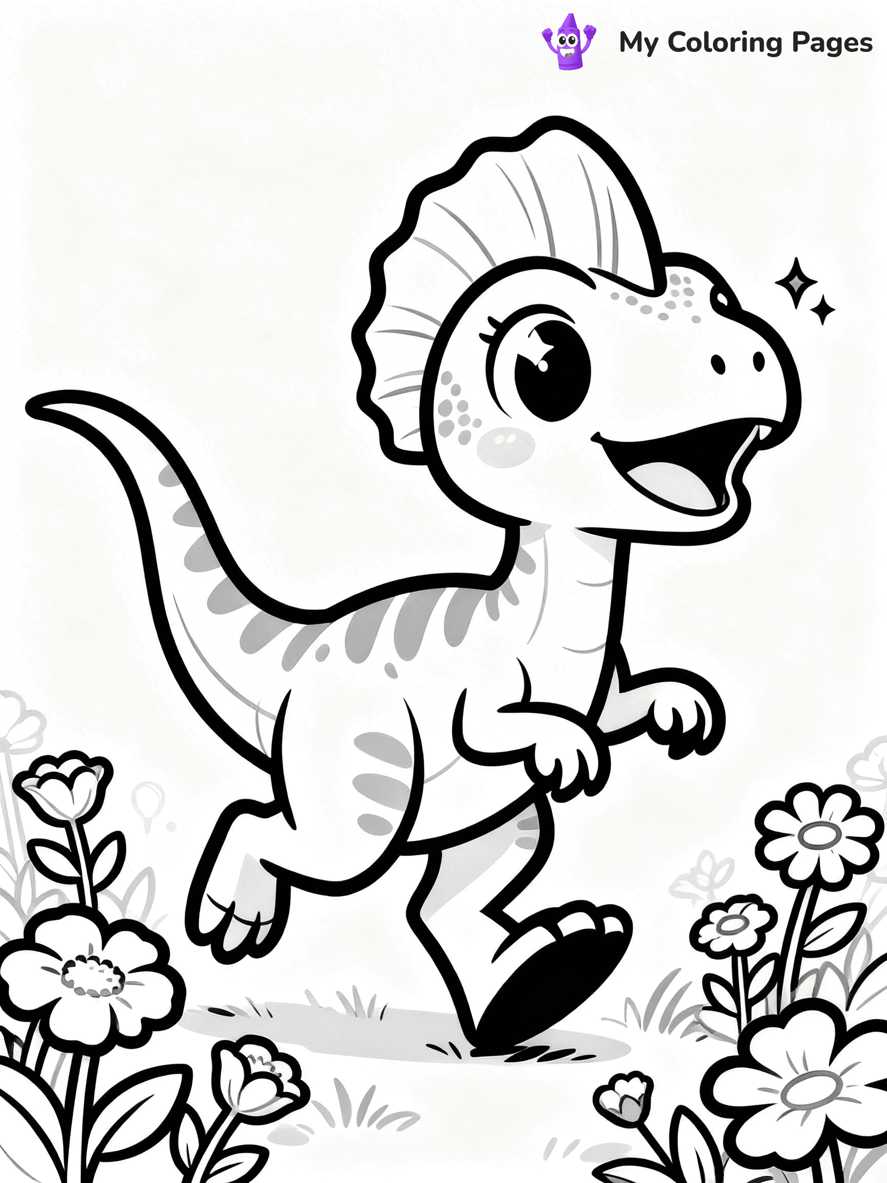 Dilophosaurus Coloring Pages - 22