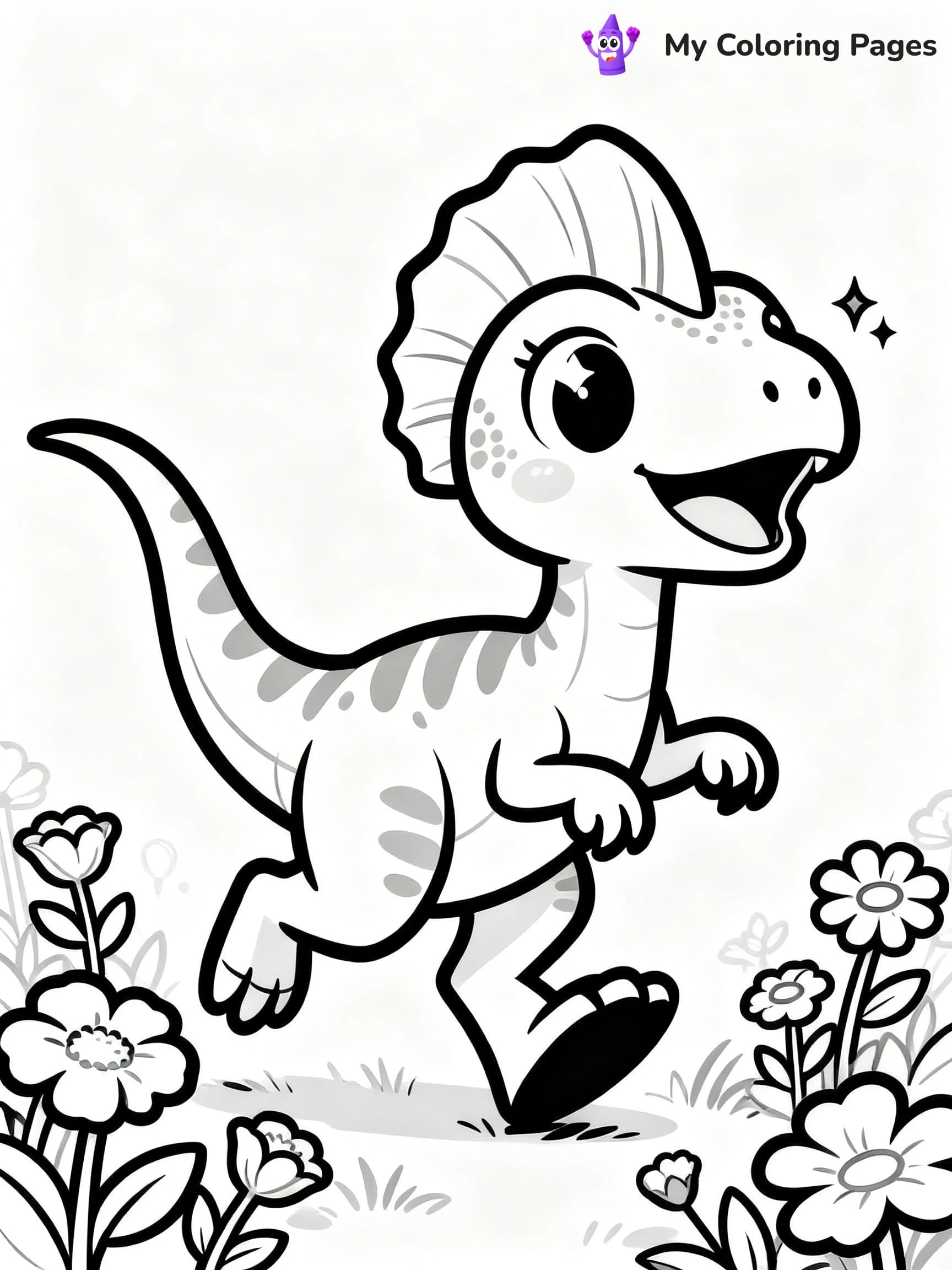 Dilophosaurus Coloring Pages - 22
