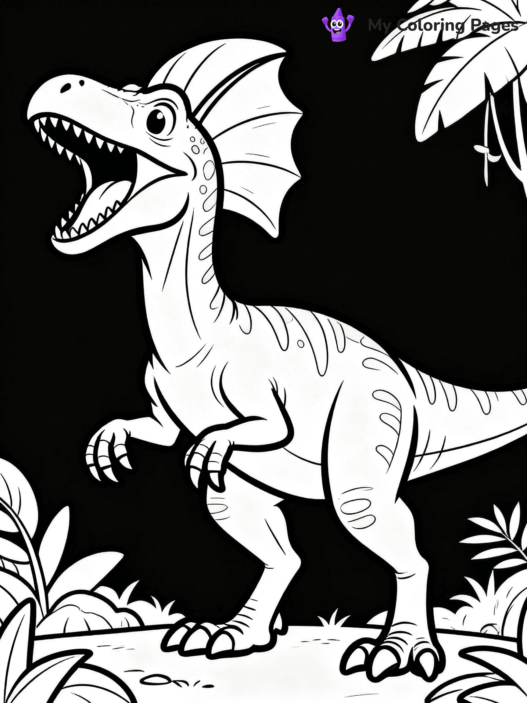 Dilophosaurus Coloring Pages - 18