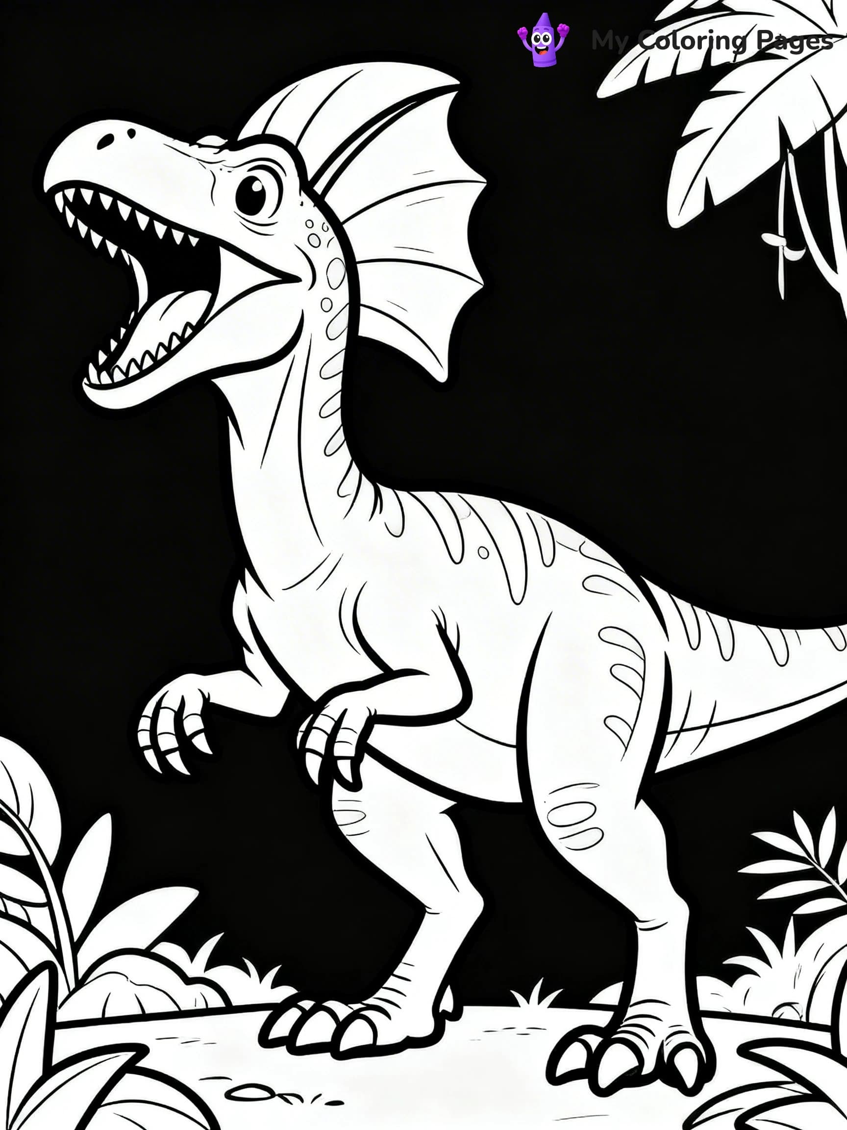 Dilophosaurus Coloring Pages - 20