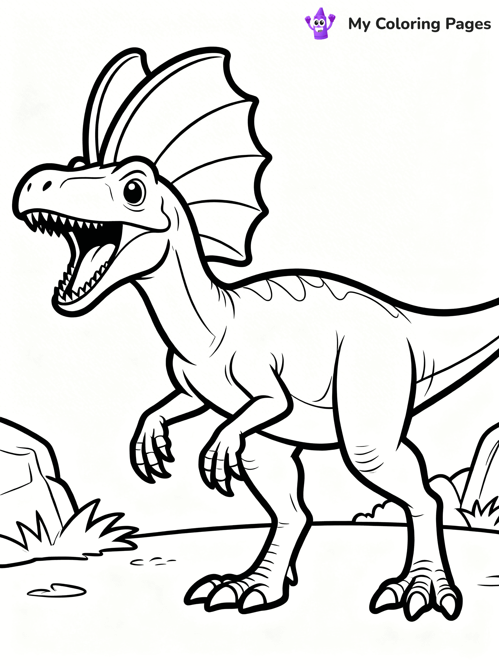 Dilophosaurus Coloring Pages - 17