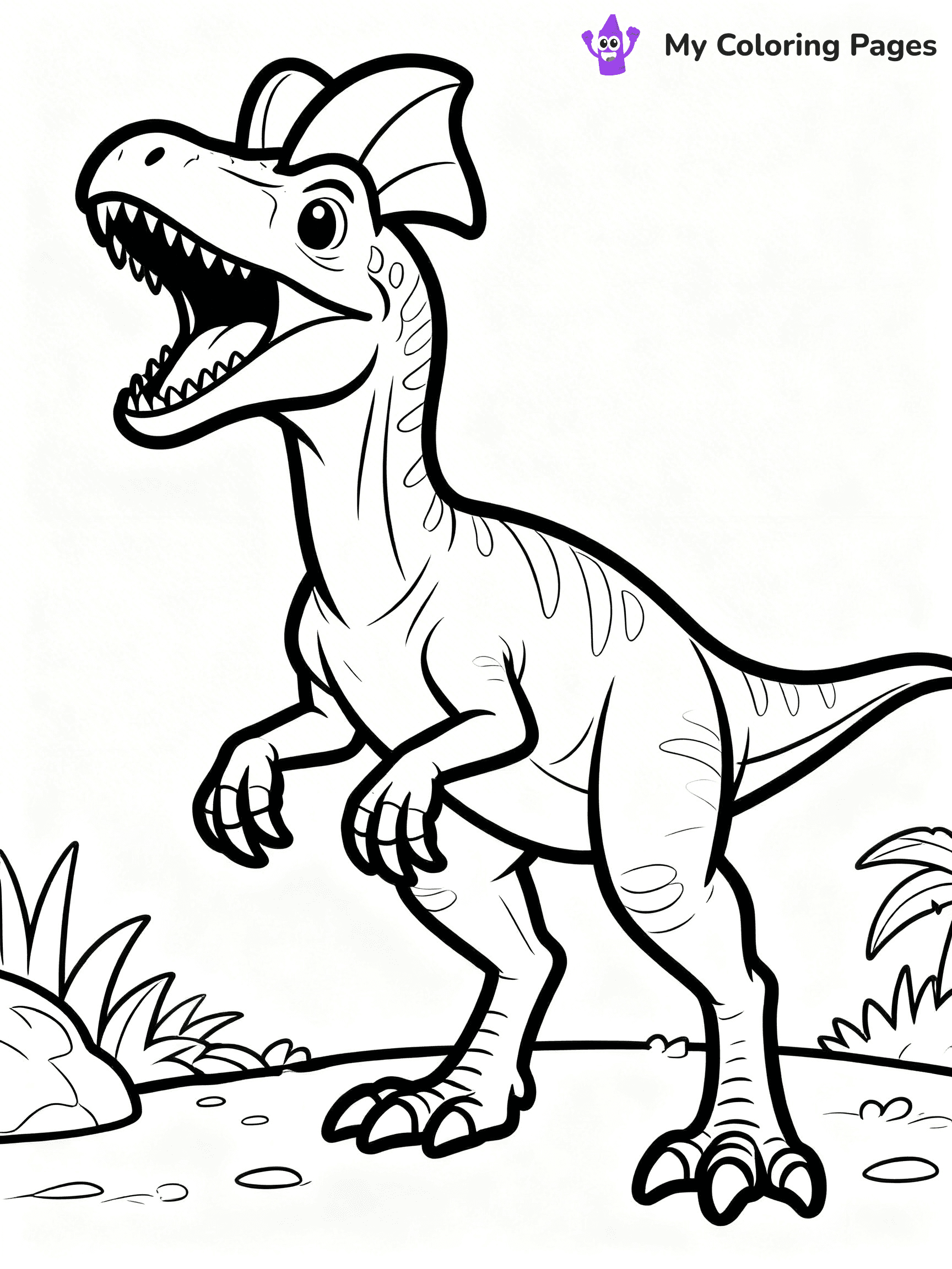 Dilophosaurus Coloring Pages - 16